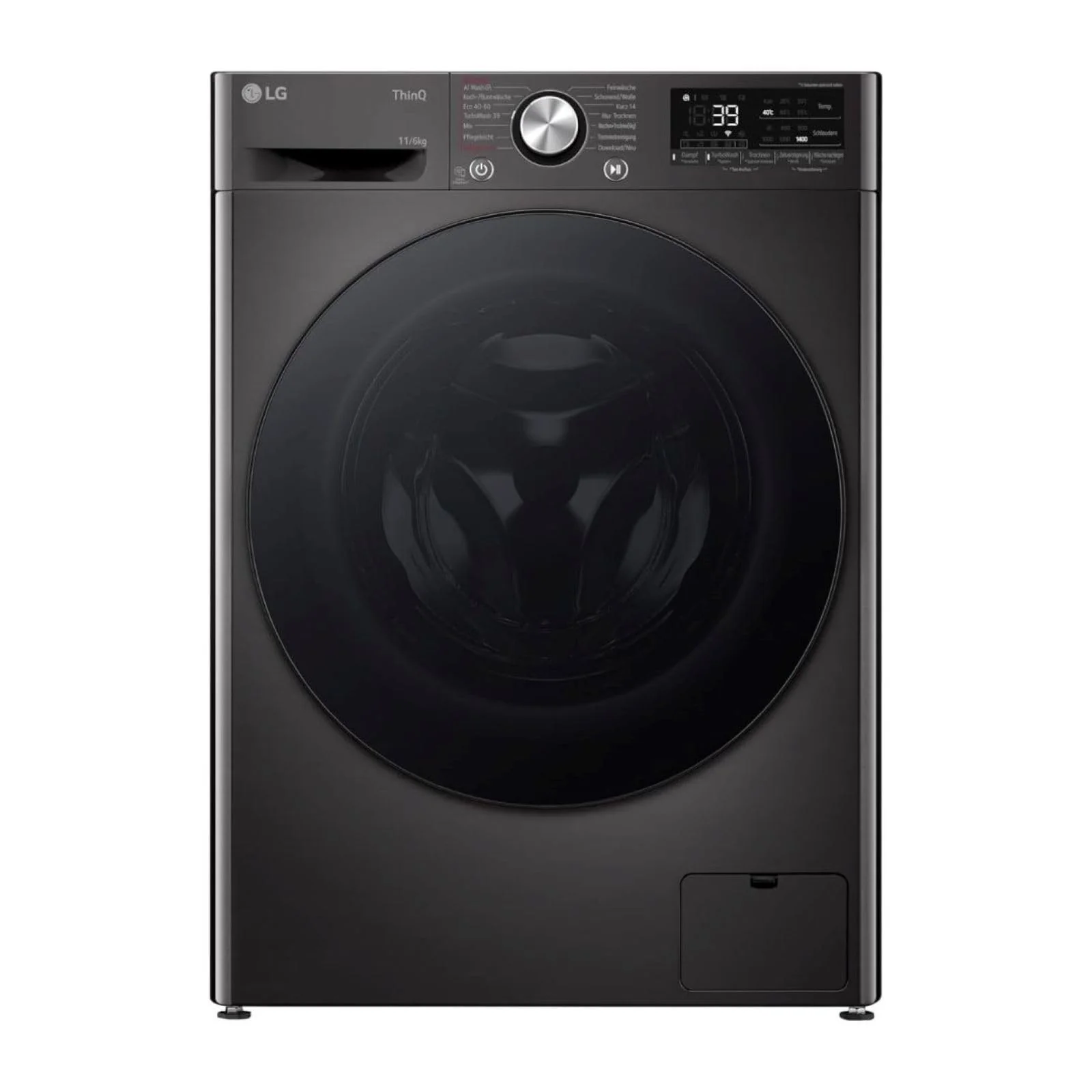 LG W4WR70E6YB, Frontlader-Waschtrockner 11 - 6 kg, Klasse A/D, 60x62x85 cm, Wi-Fi, AI Direct Drive, Tiefenreinigung mit Dampf, TurboWash 360, Große Kapazität, Außentür aus gehärtetem Glas, Schwarz - Image 11