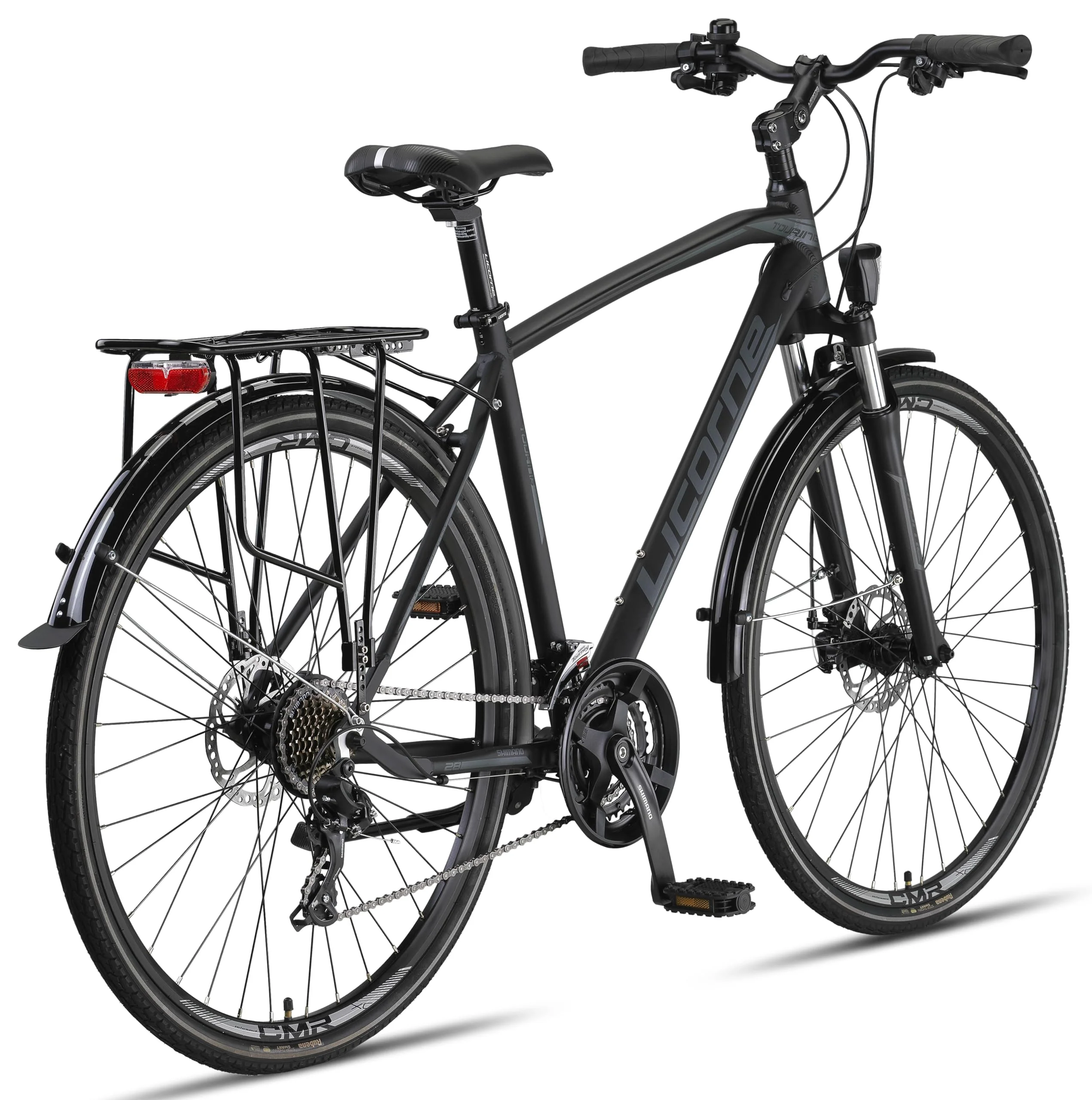 Licorne Bike Premium Touring Trekking Bike in 28 Zoll Aluminium Scheibenbremse Fahrrad für Jungen, Mädchen, Damen und Herren - 21 Gang-Schaltung - Mountainbike - Crossbike (Herren, Schwarz) - Image 4