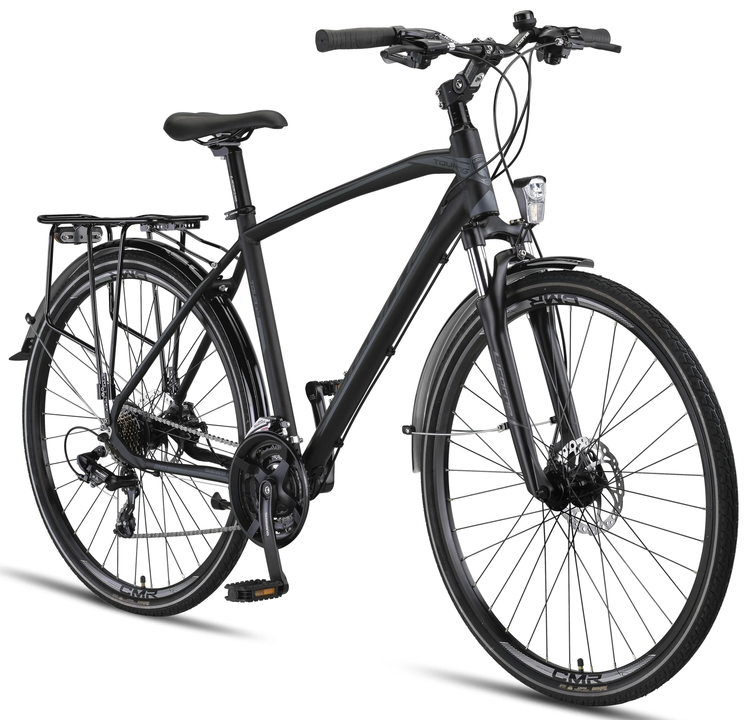 Licorne Bike Premium Touring Trekking Bike in 28 Zoll Aluminium Scheibenbremse Fahrrad für Jungen, Mädchen, Damen und Herren - 21 Gang-Schaltung - Mountainbike - Crossbike (Herren, Schwarz) - Image 7