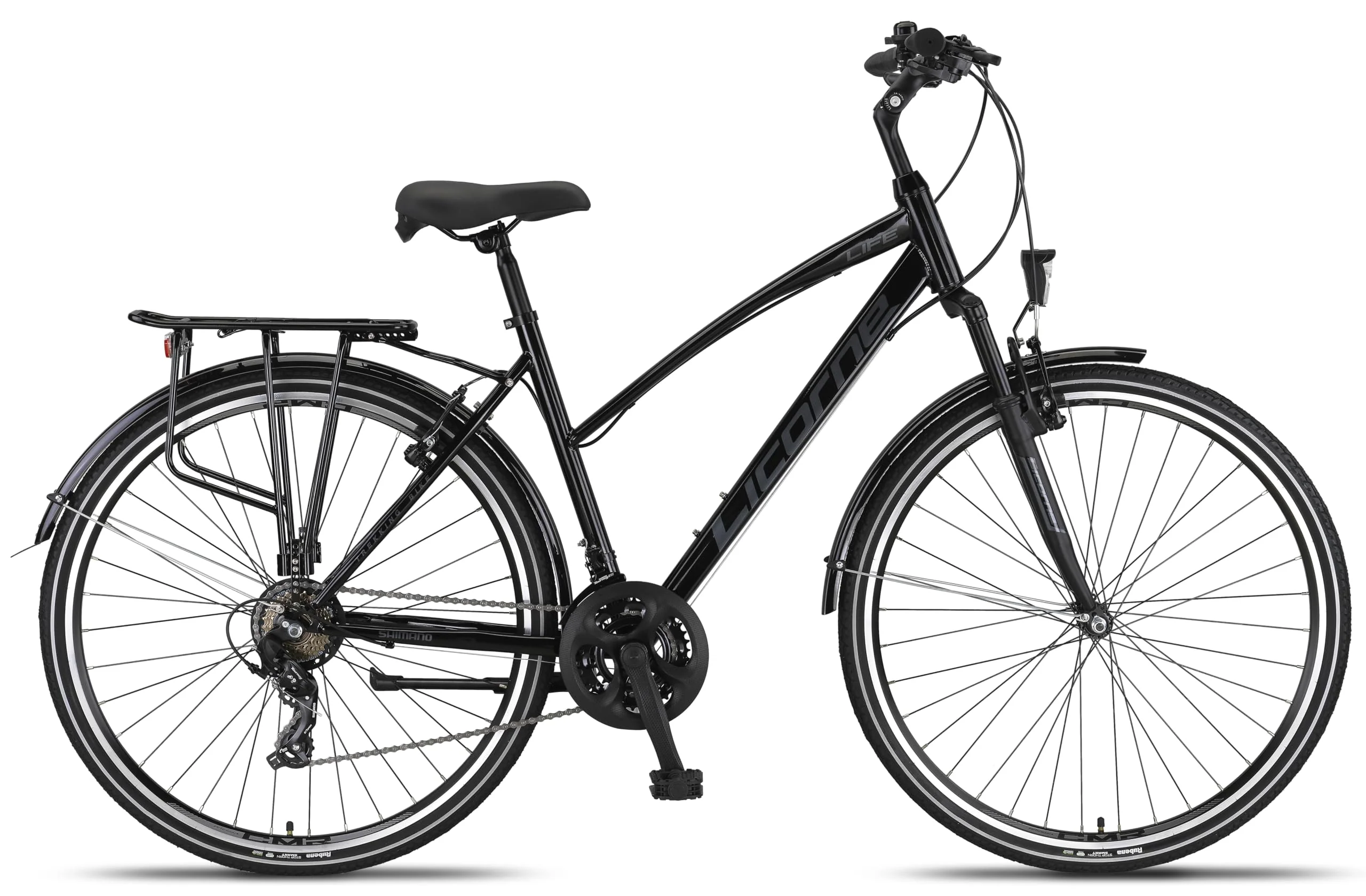 Licorne Bike Premium TrekkingBike in 28 Zoll - Fahrrad für Herren, Jungen, Mädchen und Damen - Shimano 21 Gang-Schaltung - Citybike - Männerfahrrad - L-V-ATB - Schwarz/Grau - Image 2