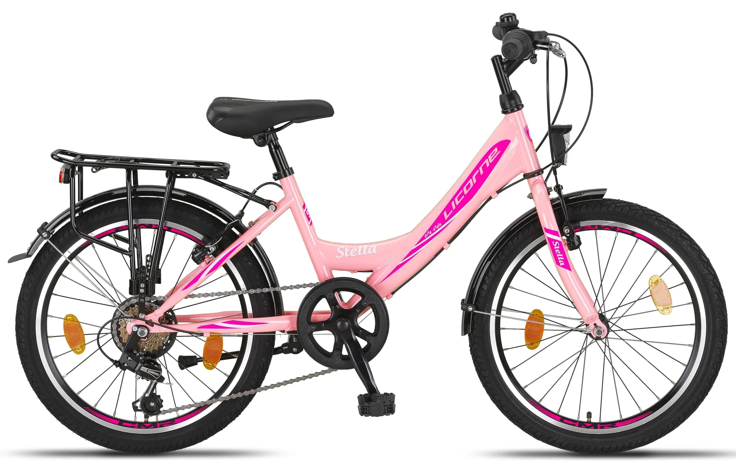 Licorne Bike Stella Premium City Bike 20 Zoll 6 Gang Fahrrad für Mädchen Herren und Damen 21 Gang Holland Citybike (Rosa 20 Zoll)… - Image 2
