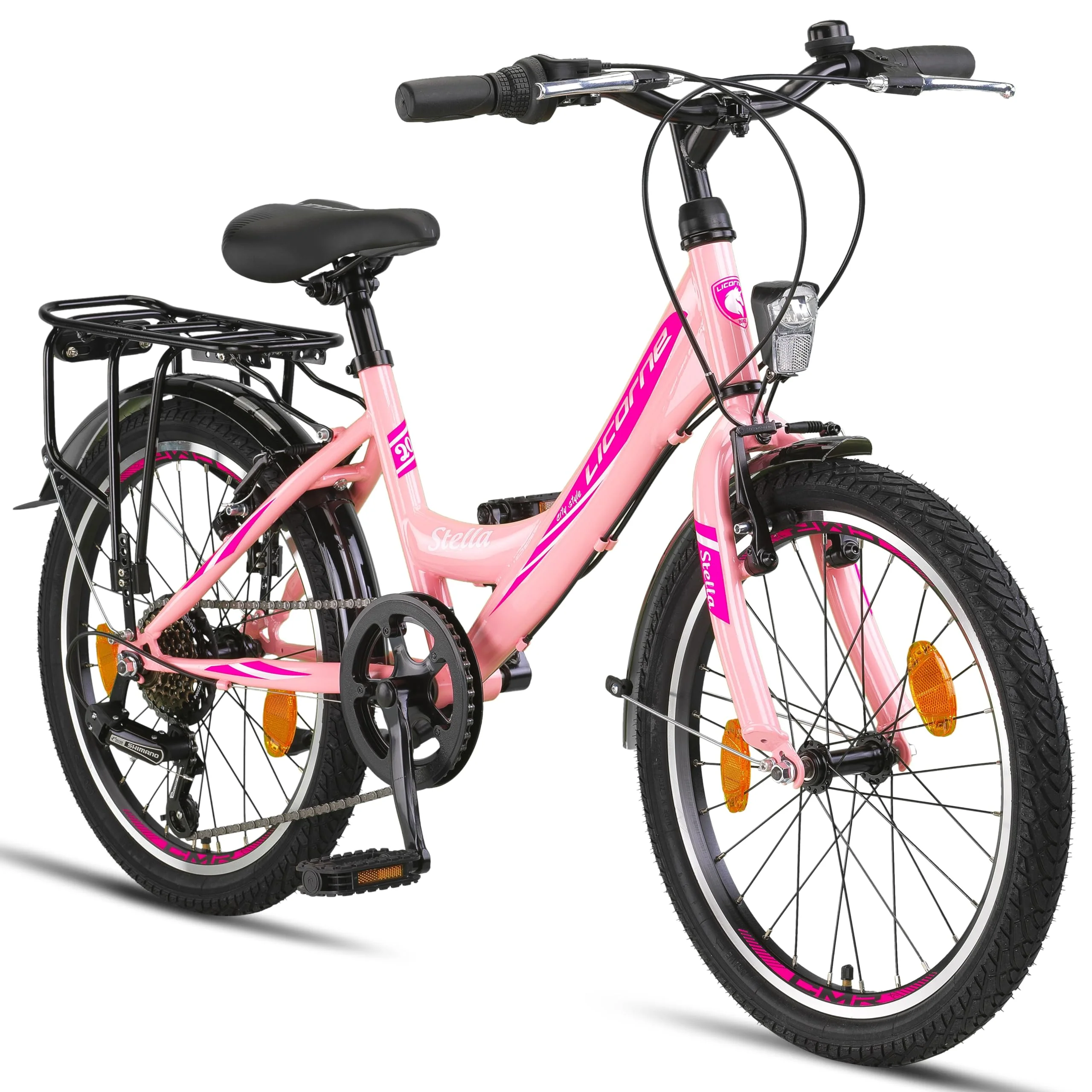 Licorne Bike Stella Premium City Bike 20 Zoll 6 Gang Fahrrad für Mädchen Herren und Damen 21 Gang Holland Citybike (Rosa 20 Zoll)… - Image 8