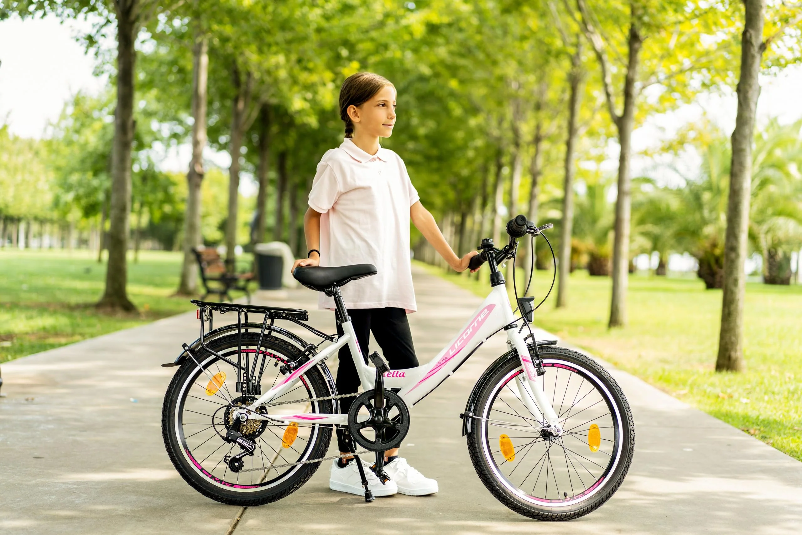 Licorne Bike Stella Premium City Bike 20 Zoll 6 Gang Fahrrad für Mädchen Herren und Damen 21 Gang Holland Citybike (Rosa 20 Zoll)… - Image 9