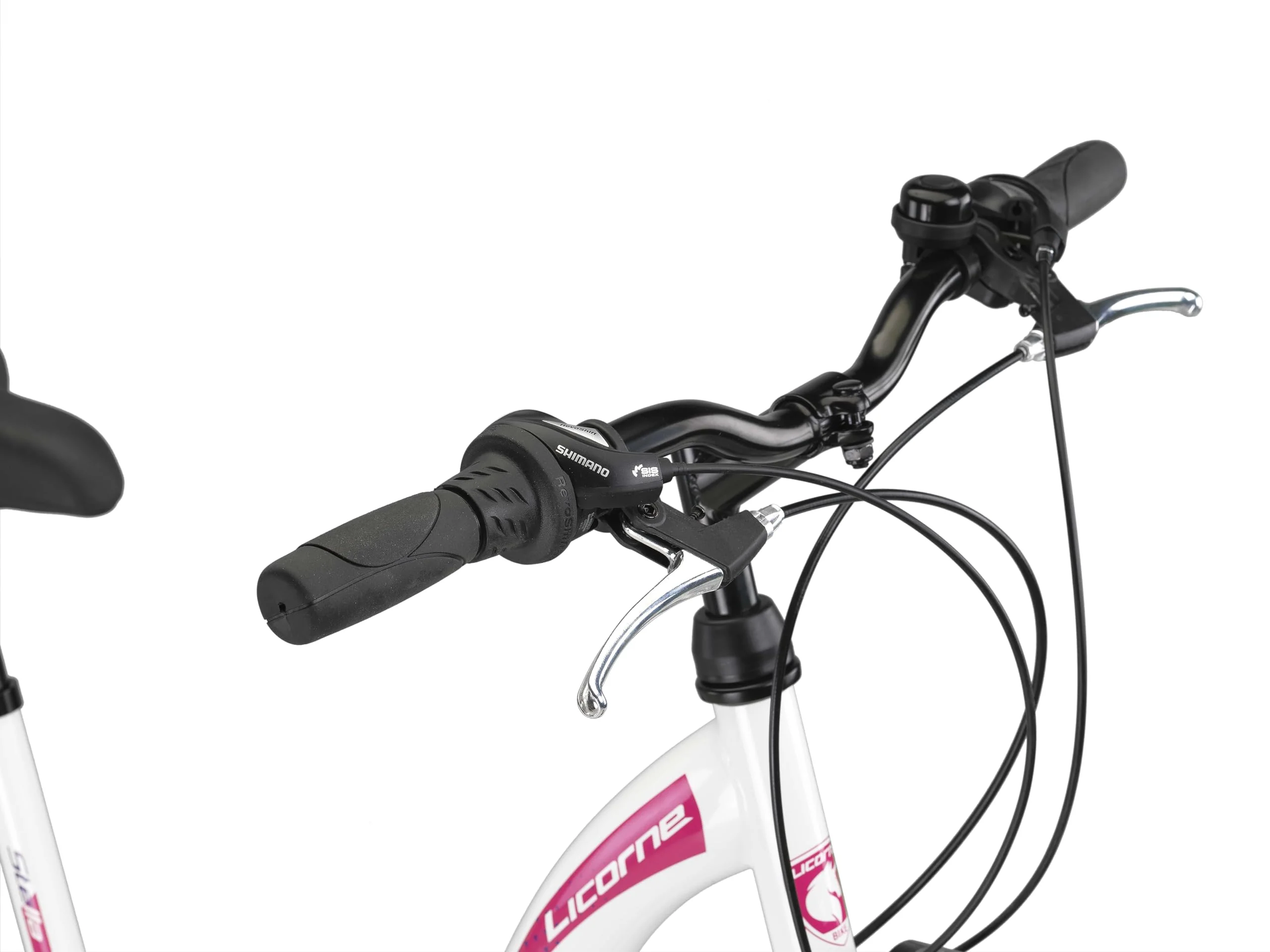 Licorne Bike Stella Premium City Bike in 24,26 und 28 Zoll - Fahrrad für Mädchen, Jungen, Herren und Damen - 21 Gang-Schaltung - Hollandfahrrad Citybike (Weiss, 24.00) - Image 3