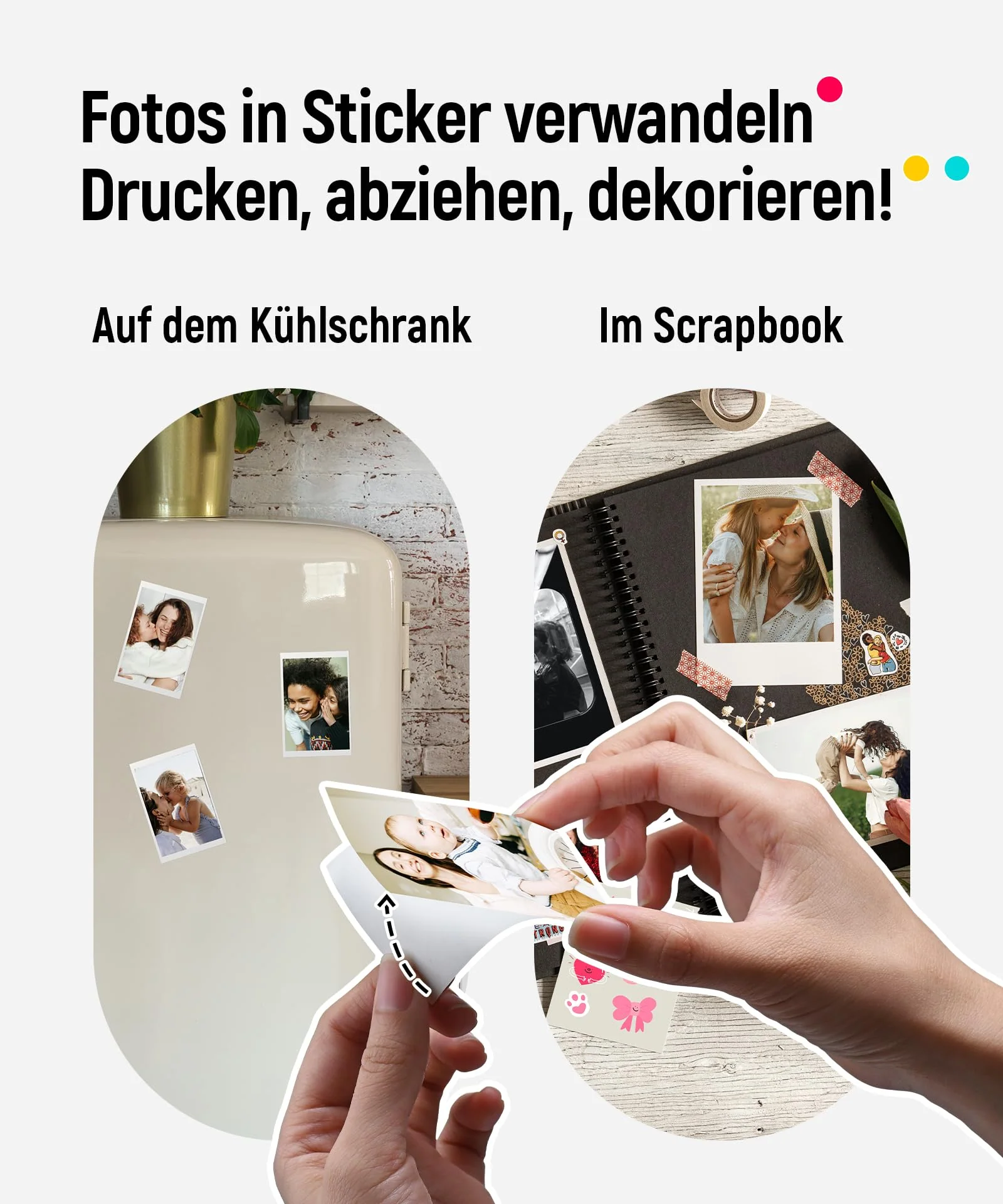 Liene Pearl K100 Fotodrucker Smartphone, Tragbarer Sofortbilddrucker mit 50 Zink-Klebepapier, Bluetooth 5.0, kompatibel mit iOS/Android, Kleiner Fotodrucker für iPhone (Grün) - Image 5