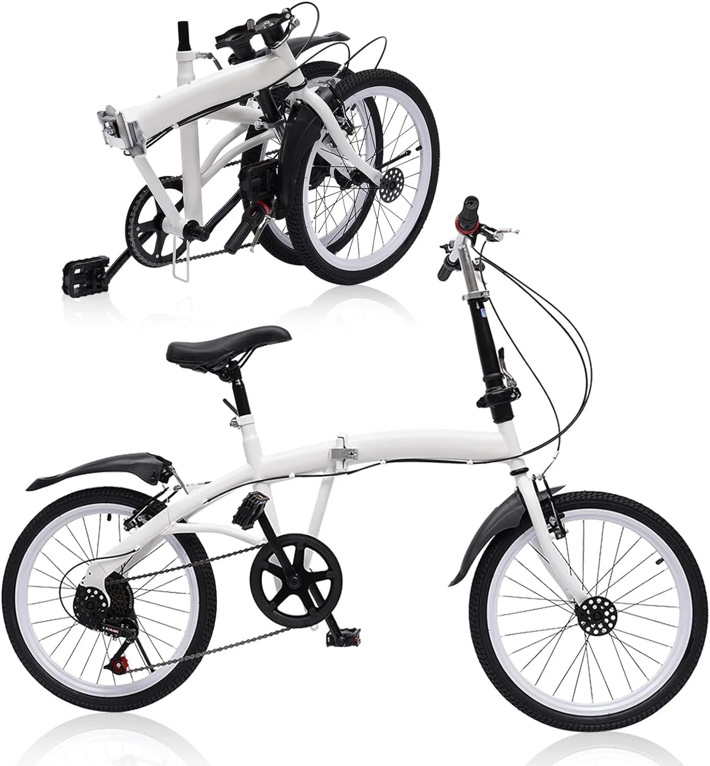 Lightakai 20 Zoll Klappfahrrad, klappfahrrad Erwachsene mit 7 Gangschaltung Faltbares Fahrrad Für Damen und Herren Für Stadt und Camping - Image 7