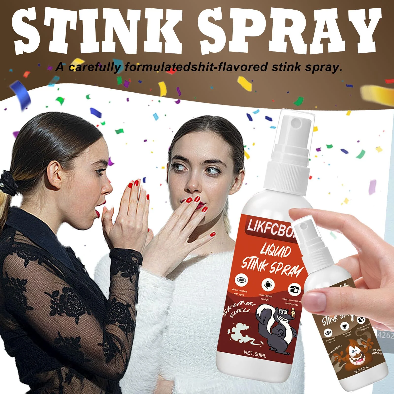 LIKFCBOND Extrastarkes Stinkspray, Stinkender Flüssiges Stinkspray, Funny Party Prank Stink Spray, Ultimate Prank Packs for Adults, Schrecklicher Geruch Flüssiger Stinkspray, 2 Stück - 100ML - Image 6
