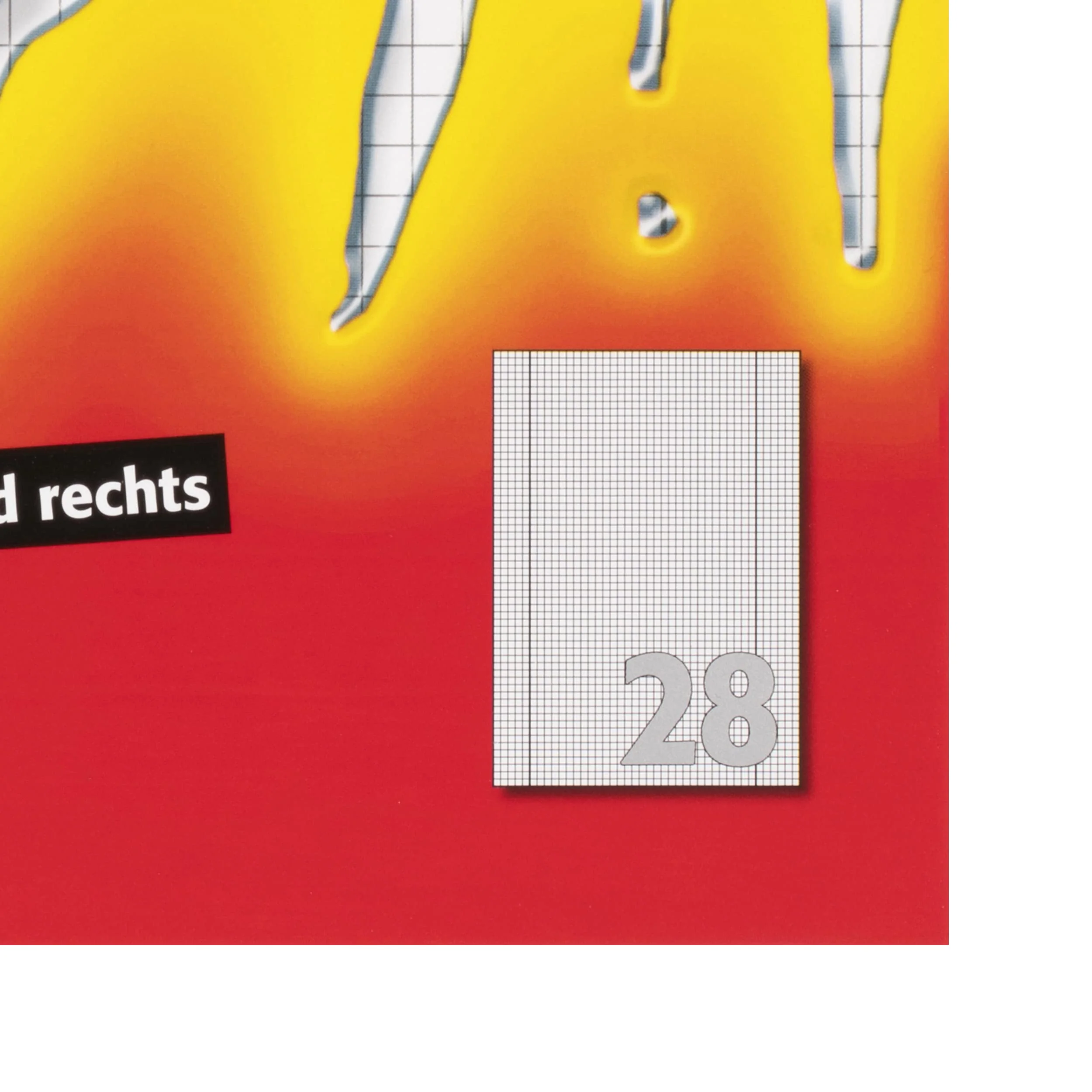 Limit Schulheft A4, 16 Blatt, Lineatur 28, kariert mit Rand, rot, 10 Stück - Image 4