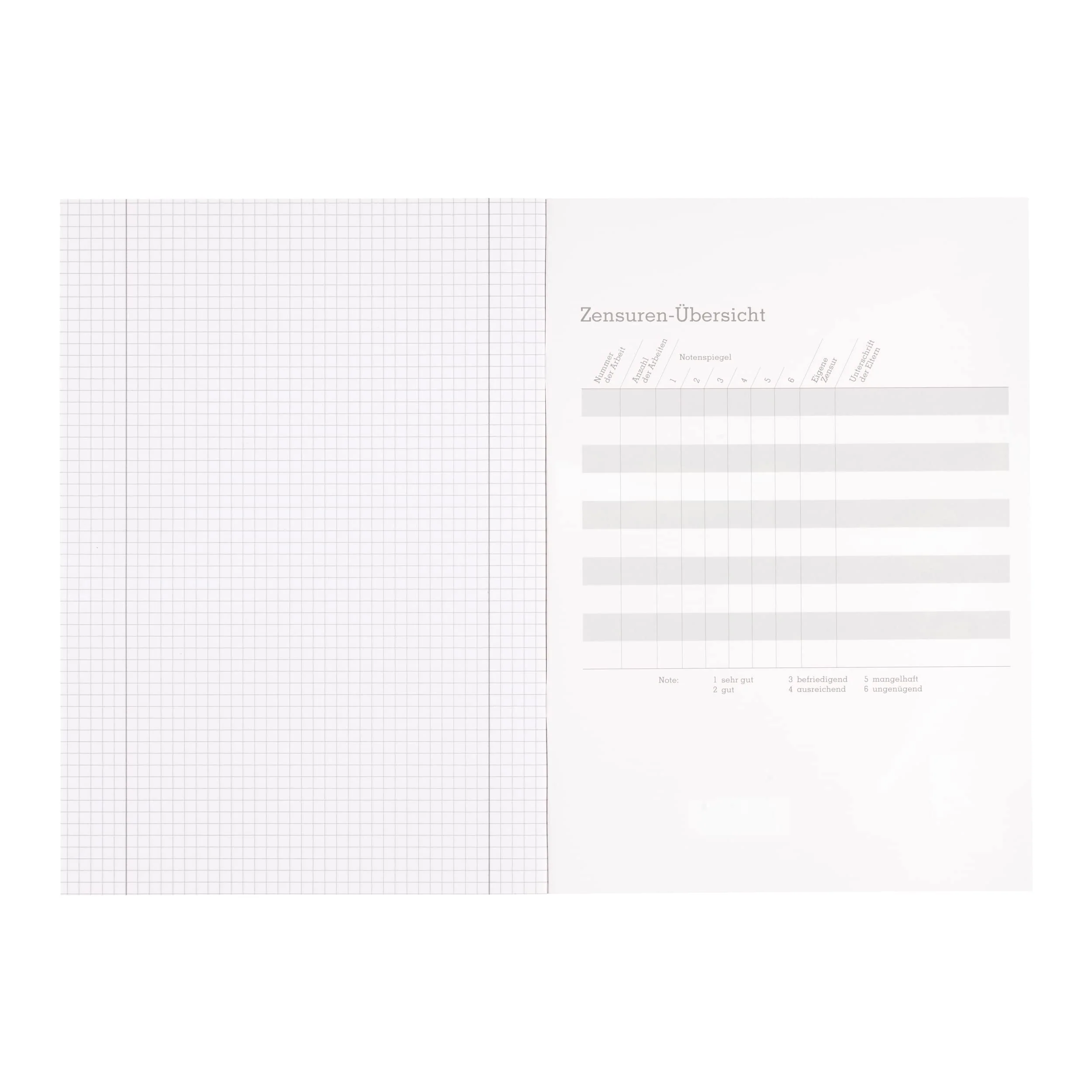 Limit Schulheft A4, 16 Blatt, Lineatur 28, kariert mit Rand, rot, 10 Stück - Image 5