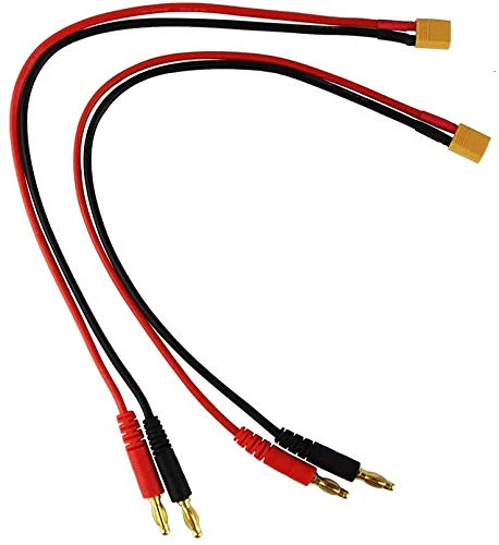 LinsyRC 2-Pack XT30 Männlich auf 4MM 4.0MM Bananenstecker Rundstecker RC Akku Ladekabel Adapter für RC Helikopter Quadcopter Lipo Akku (XT30 Ladekabel) - Image 2