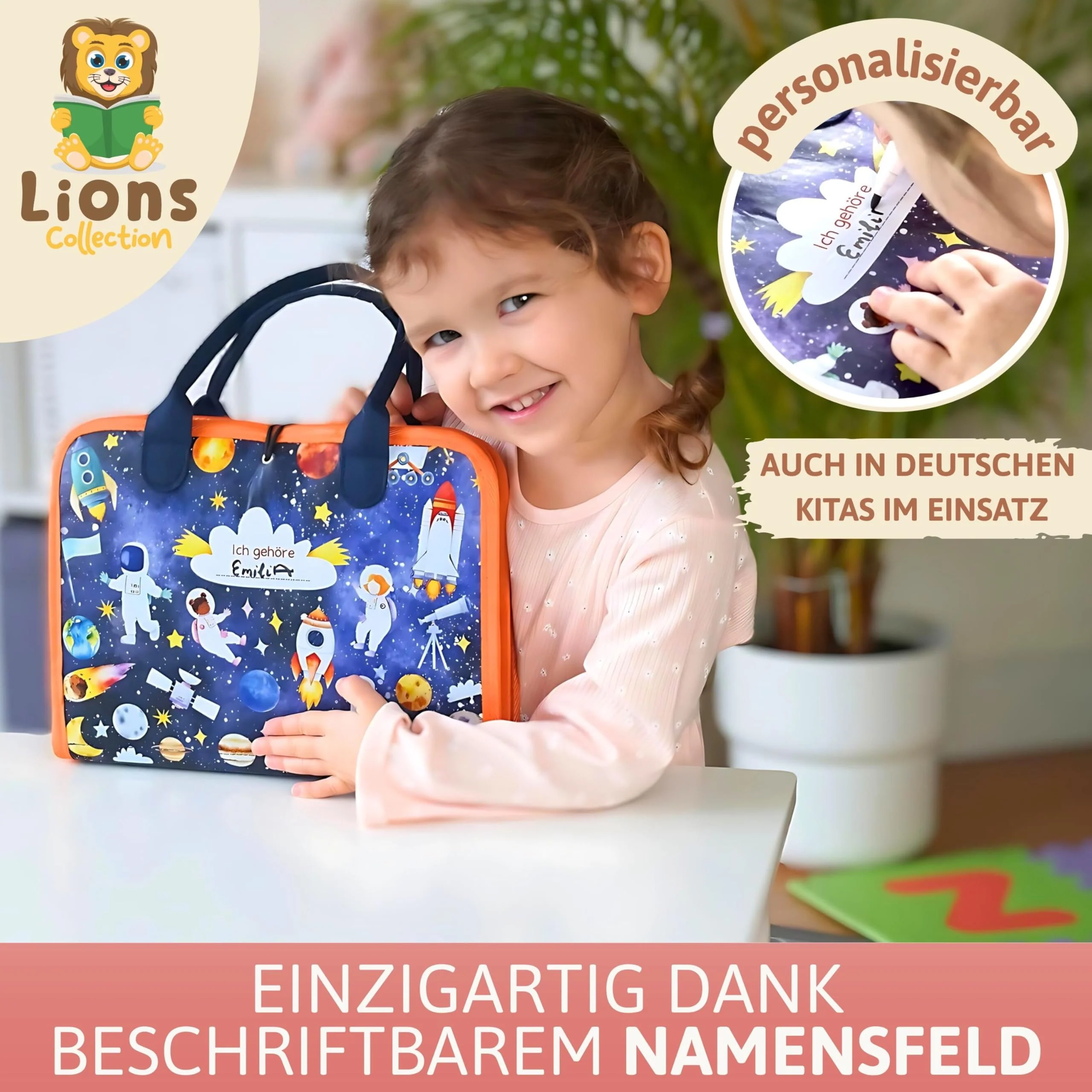 Lion’s Collection® Busy Board Deutsch mit Reisetasche & Montessori Buch – Quiet Book & Busy Book für Kleinkinder ab 3 Jahre – Activity Board, Motorikbuch & Lernbuch – Reisespielzeug Auto & Flugzeug - Image 7