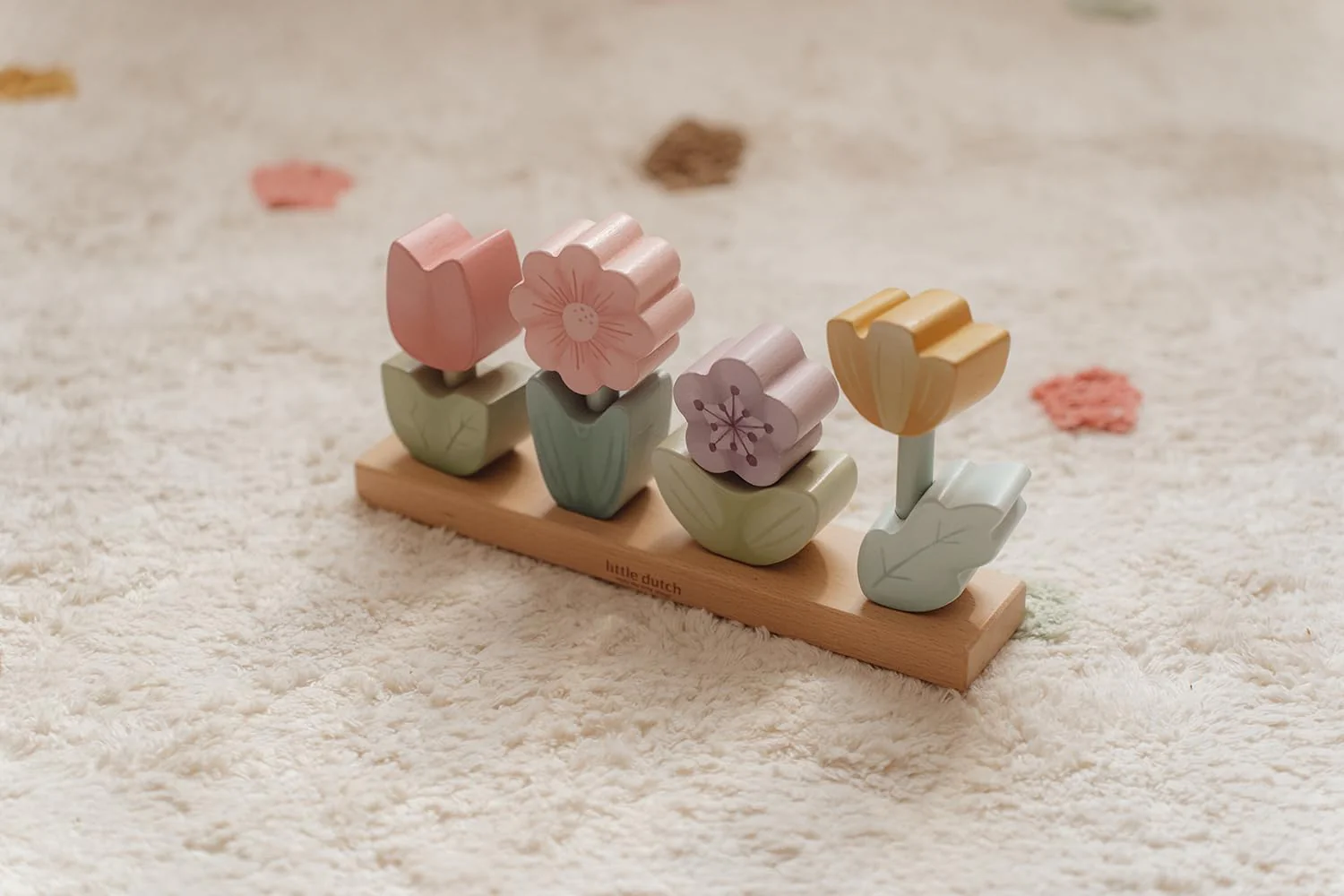 Little Dutch 7330 FSC Holz Stapelspiel Steckspiel Blumen - Fairy Garden - Image 3