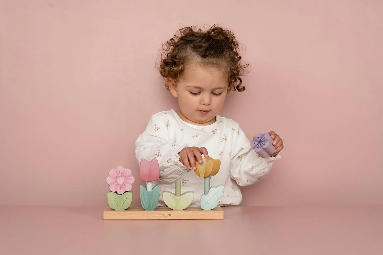 Little Dutch 7330 FSC Holz Stapelspiel Steckspiel Blumen - Fairy Garden - Image 4