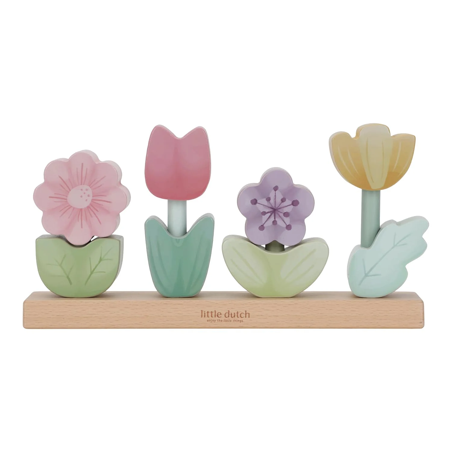 Little Dutch 7330 FSC Holz Stapelspiel Steckspiel Blumen - Fairy Garden - Image 5