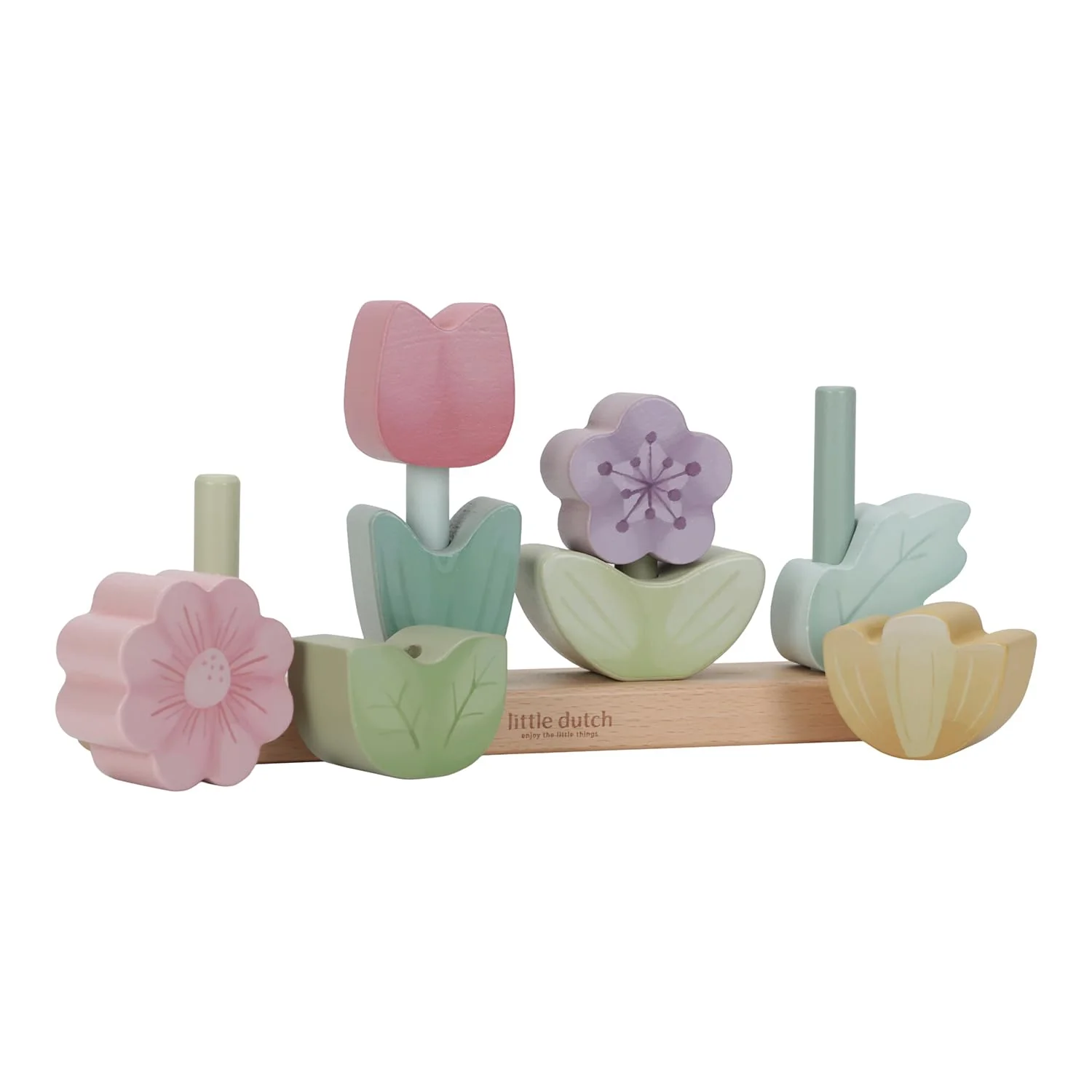 Little Dutch 7330 FSC Holz Stapelspiel Steckspiel Blumen - Fairy Garden - Image 6