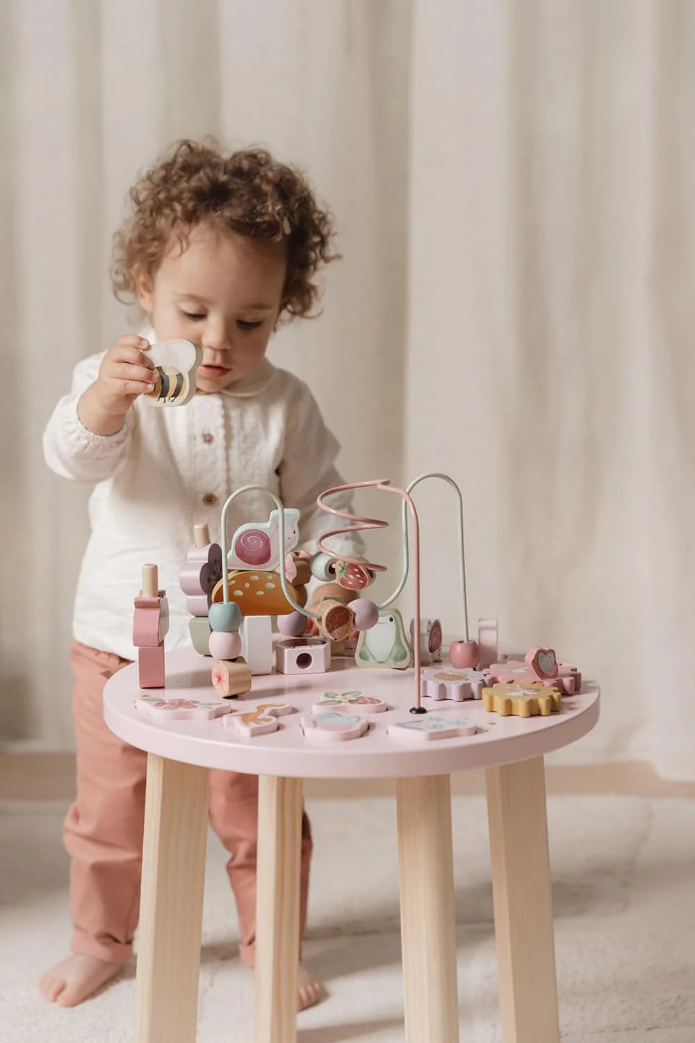 Little Dutch 7341 Holz Aktivitätstisch/Spieltisch - Fairy Garden rosa - Image 6