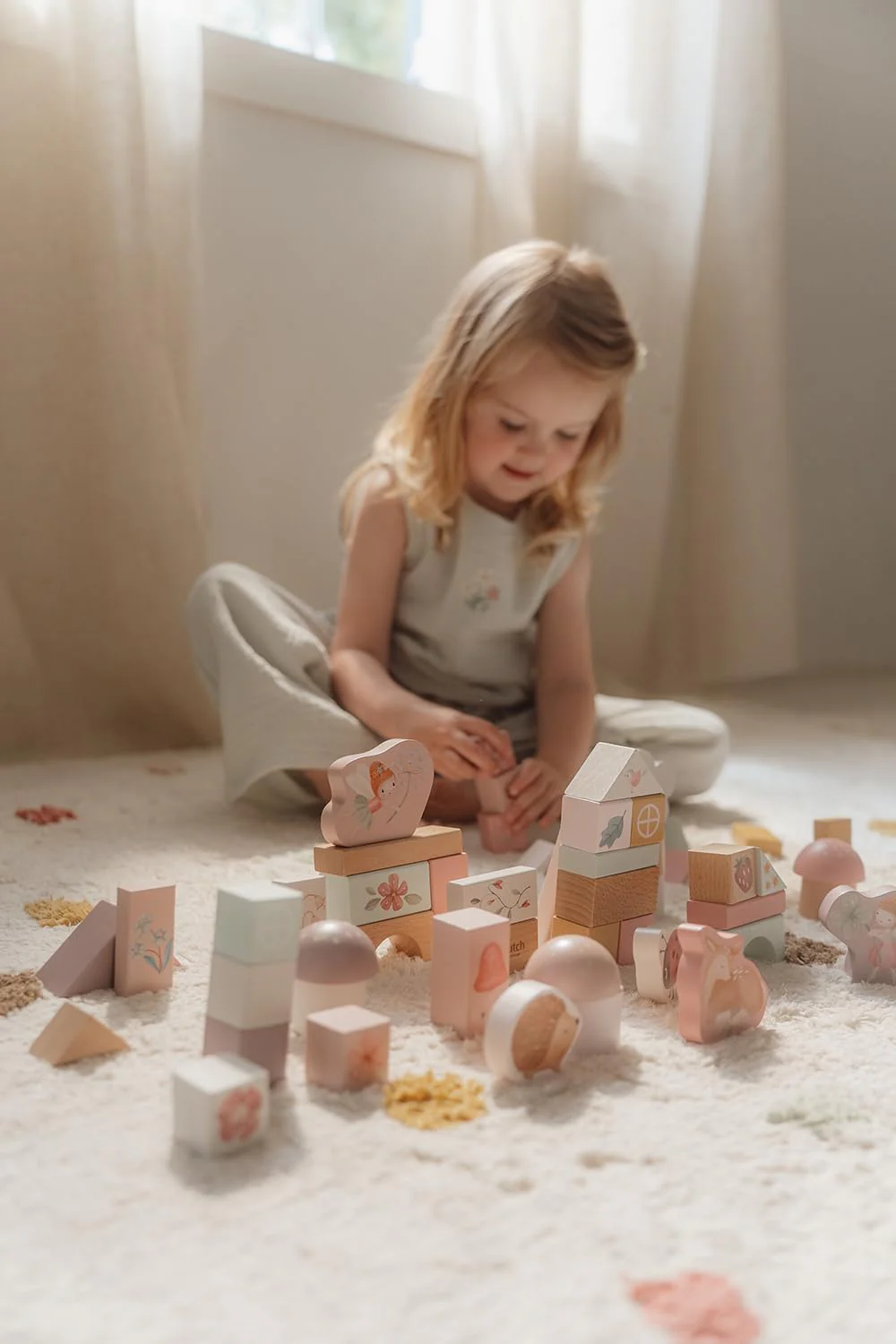 Little Dutch 7345 FSC Holz Bauklötze 50 Stück in Box - Fairy Garden rosa - Image 8