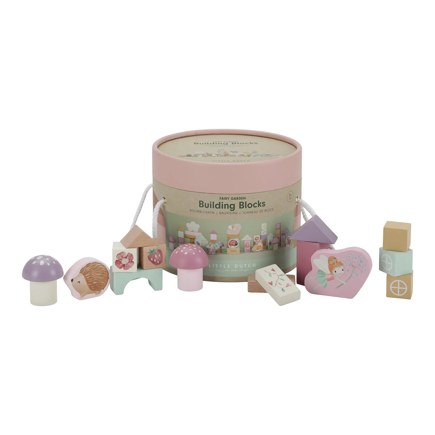 Little Dutch 7345 FSC Holz Bauklötze 50 Stück in Box - Fairy Garden rosa - Image 9