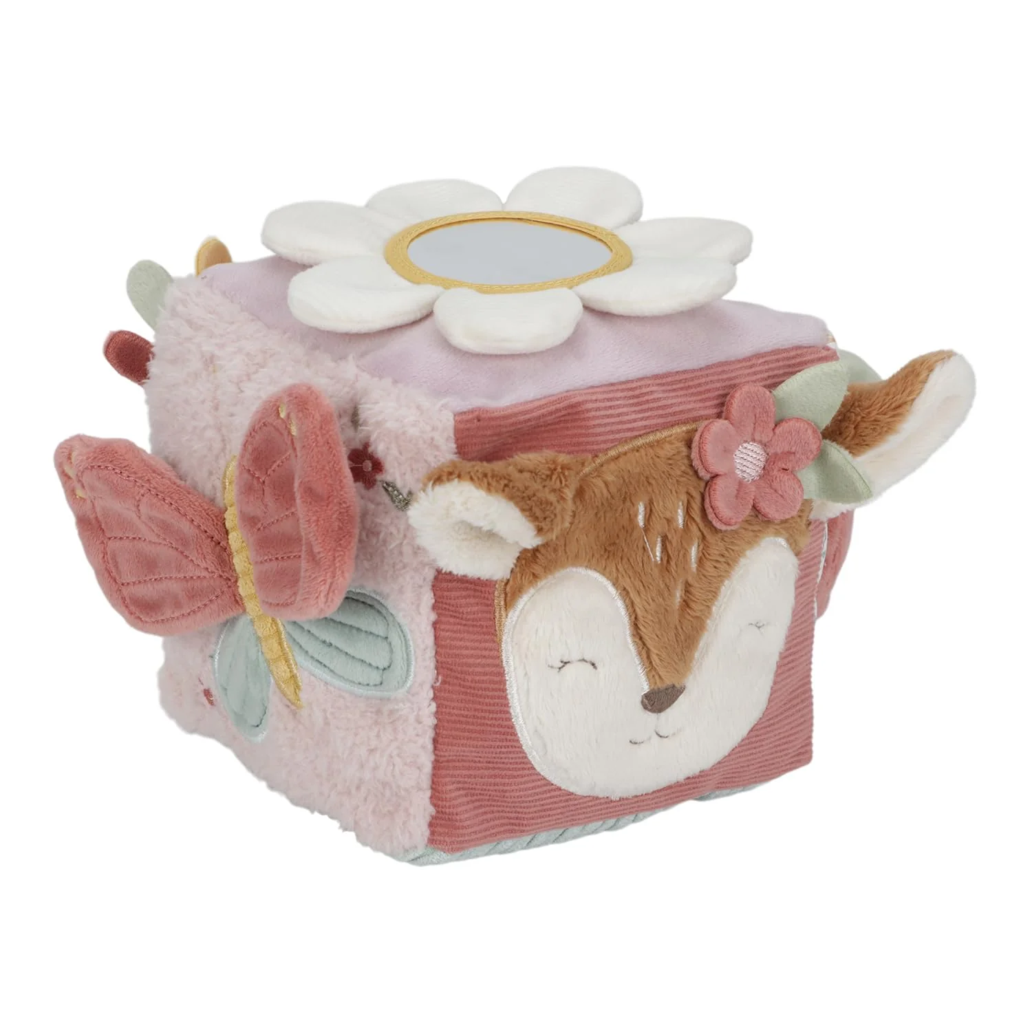 Little Dutch 9009 Stoff Activity Fühlwürfel - Fairy Garden rosa