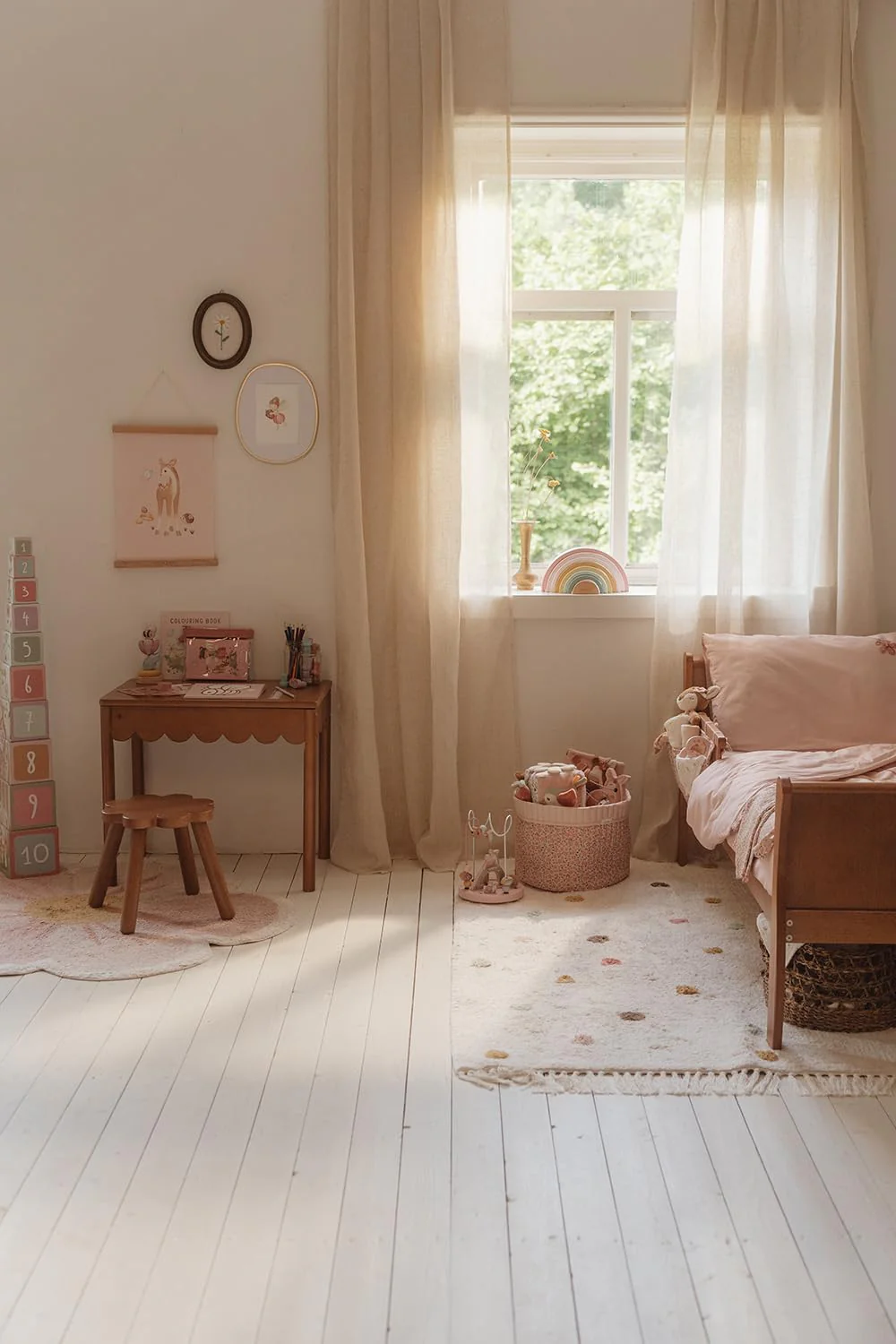 Little Dutch 9009 Stoff Activity Fühlwürfel - Fairy Garden rosa - Image 2