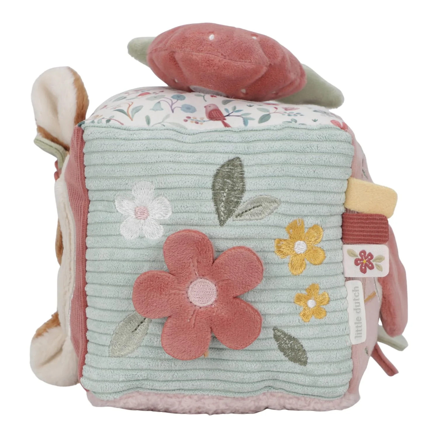 Little Dutch 9009 Stoff Activity Fühlwürfel - Fairy Garden rosa - Image 6