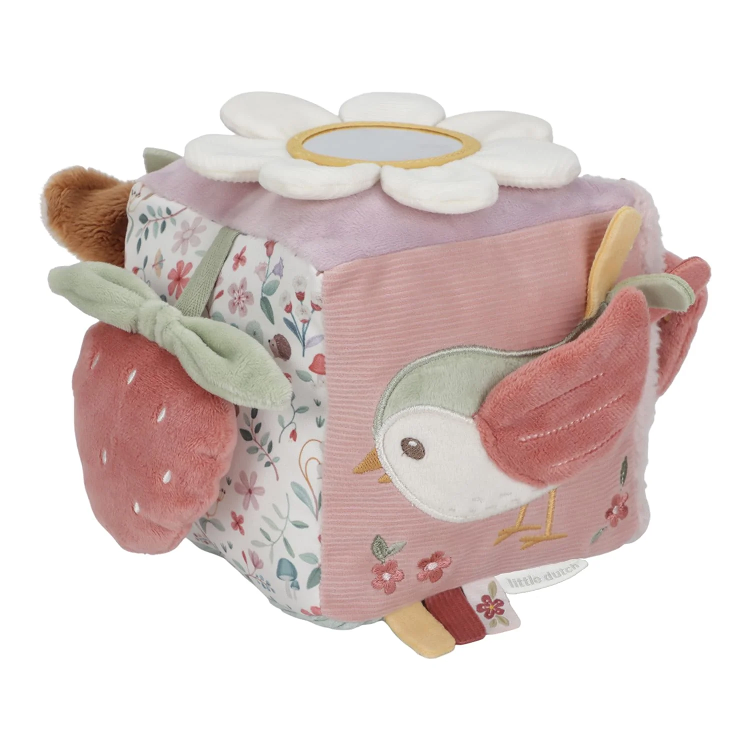 Little Dutch 9009 Stoff Activity Fühlwürfel - Fairy Garden rosa - Image 7
