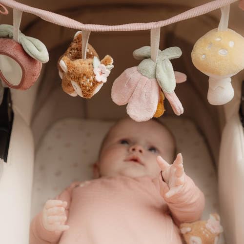 Little Dutch 9011 Stoff Kinderwagenkette Spielzeug für Babyschale - Fairy Garden rosa - Image 2