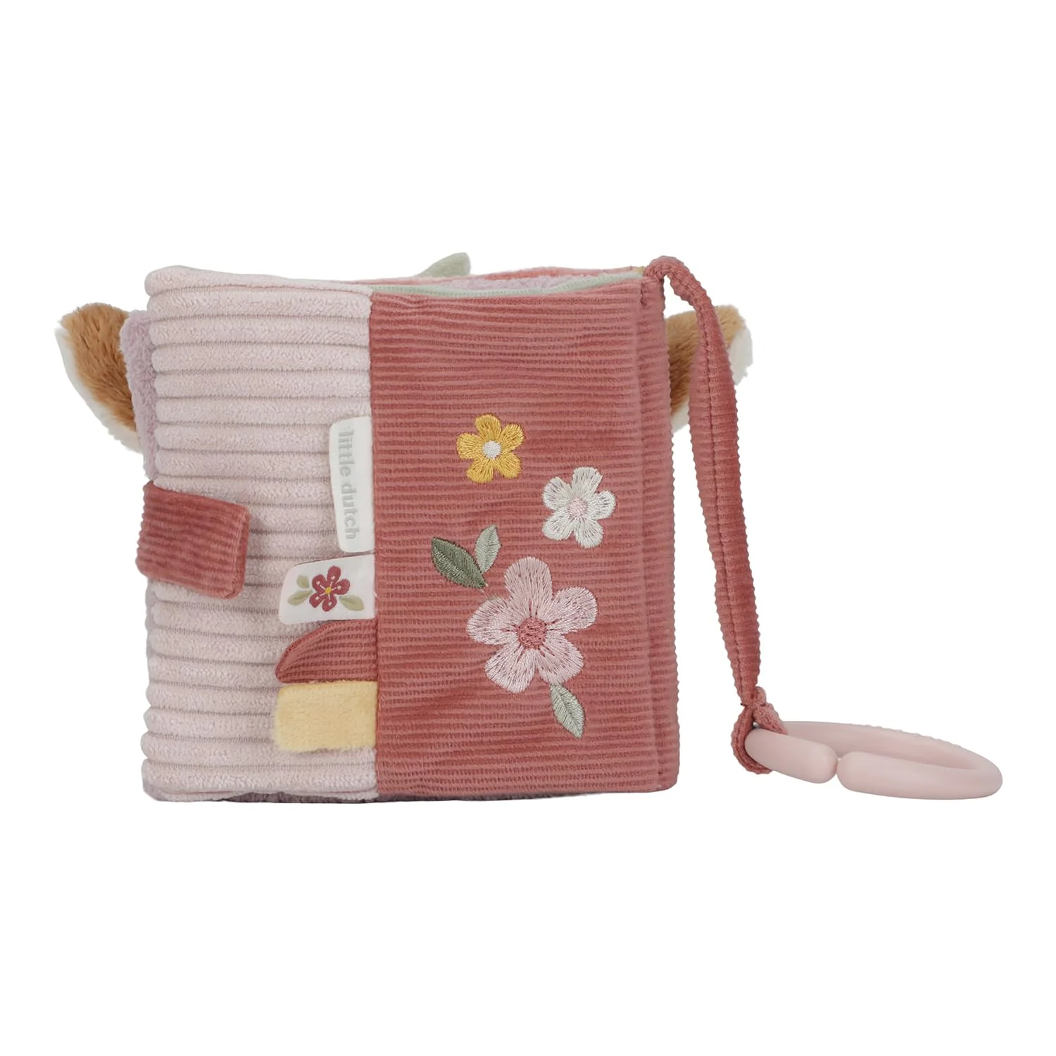 Little Dutch 9019 Buggybuch Stoffbuch Fühlbuch - Fairy Garden rosa - Image 5