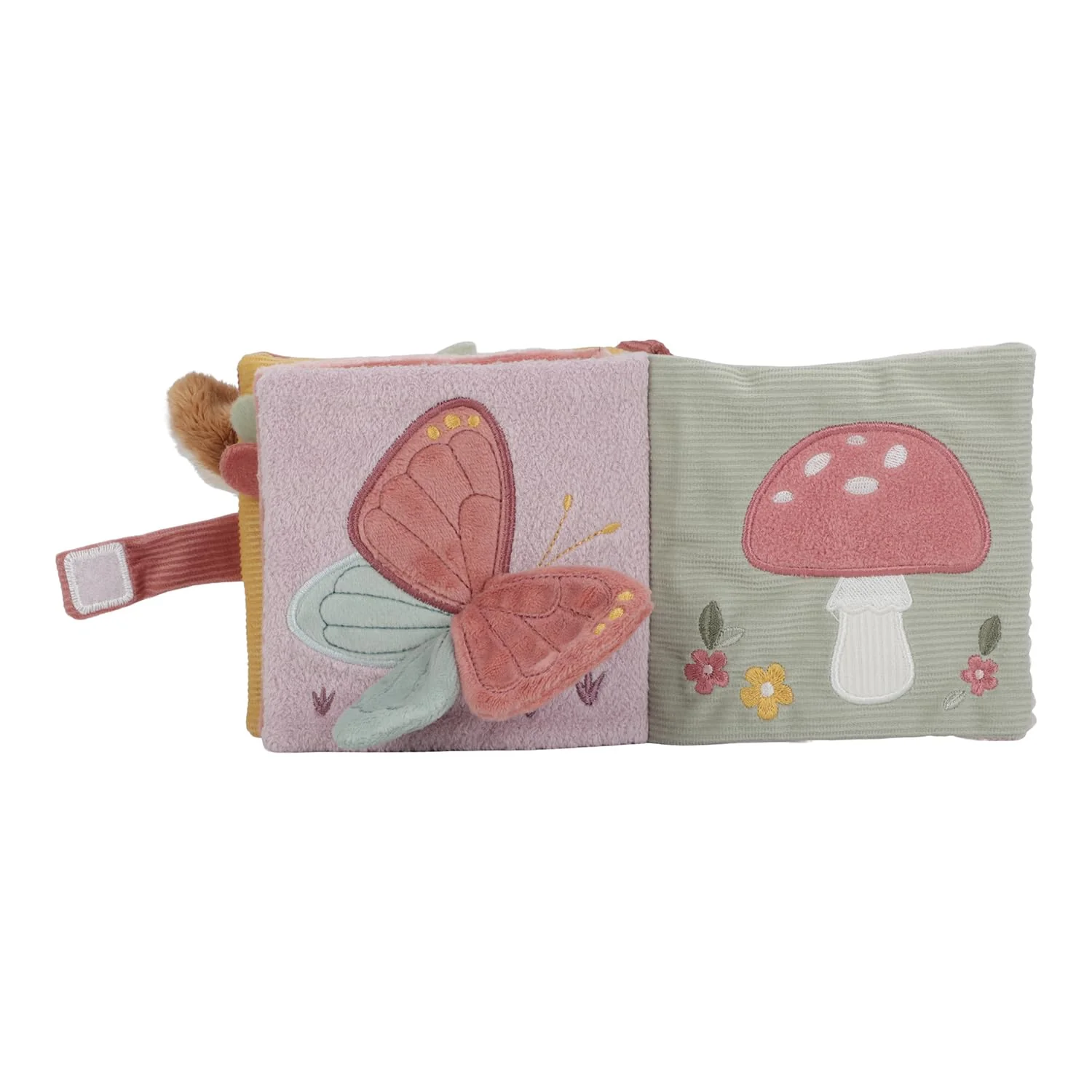 Little Dutch 9019 Buggybuch Stoffbuch Fühlbuch - Fairy Garden rosa - Image 6