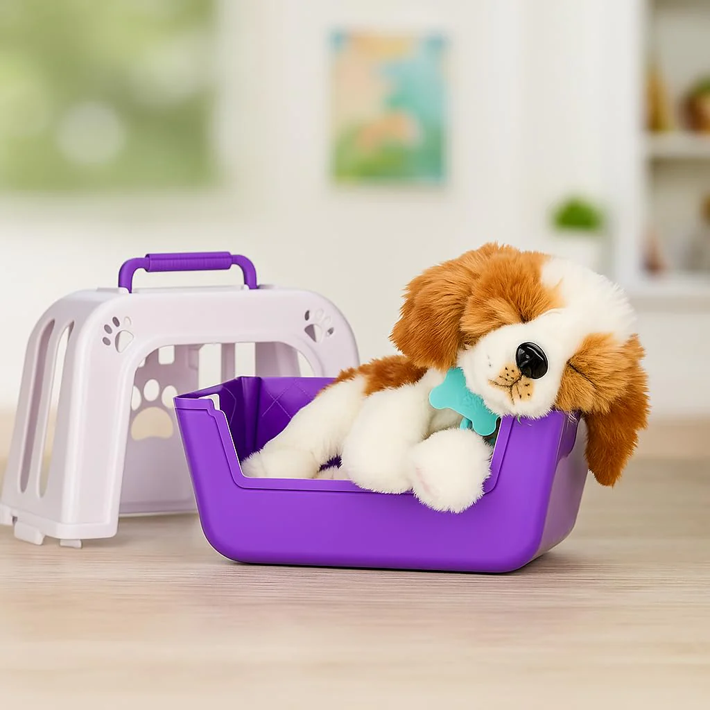 Little Live Pets My Really Real Puppy – Patches; Interaktiver Welpe; 60+ Geräusche/Reaktionen; realistisches Aussehen; 1 aus 72 Varianten; Spielset mit Transportbox; Batterien enthalten; ab 5 Jahren - Image 2