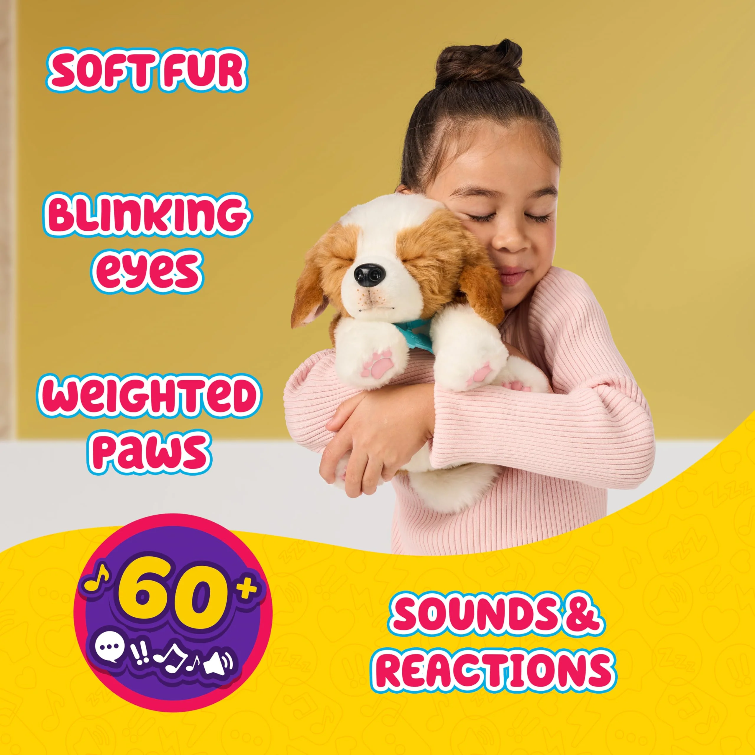 Little Live Pets My Really Real Puppy – Patches; Interaktiver Welpe; 60+ Geräusche/Reaktionen; realistisches Aussehen; 1 aus 72 Varianten; Spielset mit Transportbox; Batterien enthalten; ab 5 Jahren - Image 6