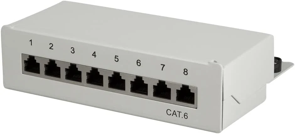 LogiLink Professional Cat.6 (250 MHz) Patchpanel - Verteilerfeld, Tisch/Wand/Desktop, STP (geschirmt) 8-Port (RJ45) - Image 4