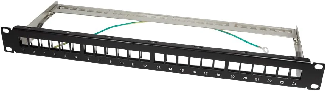 LogiLink Professional NK4042 Keystone Patchpanel/Verteilerfeld für 24 Buchsen, geschirmt, 1 HE (Höheneinheit) schwarz 24-Port - Image 15