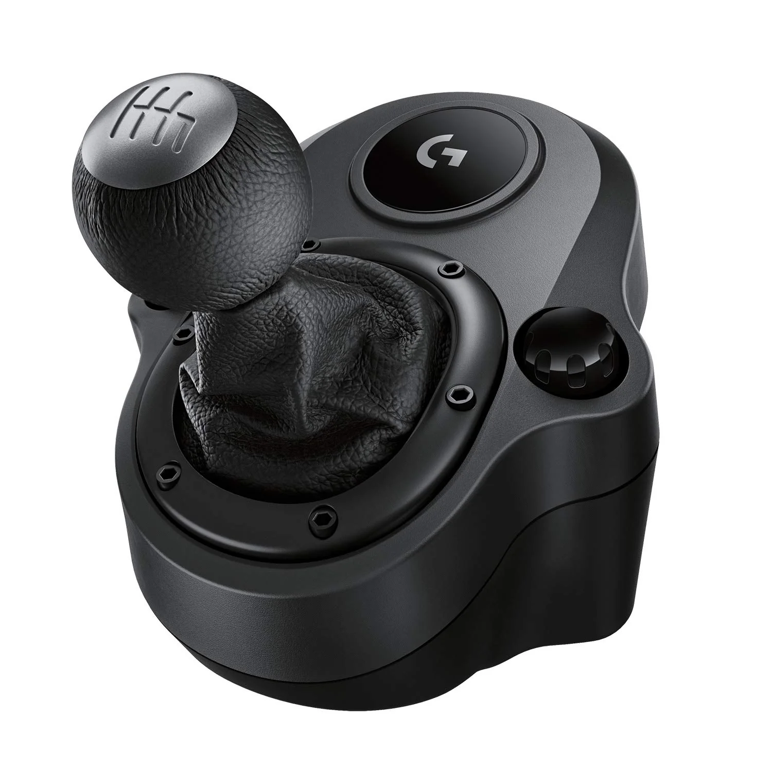 Logitech G Driving Force Schalthebel, 6 Gänge mit H-Schema, Schaltknauf aus Echtleder & Stahl, Integrierte Befestigungsklammern, Kompatibel mit Driving Force Rennlenkrädern G29, G920 & G923 - Schwarz - Image 3