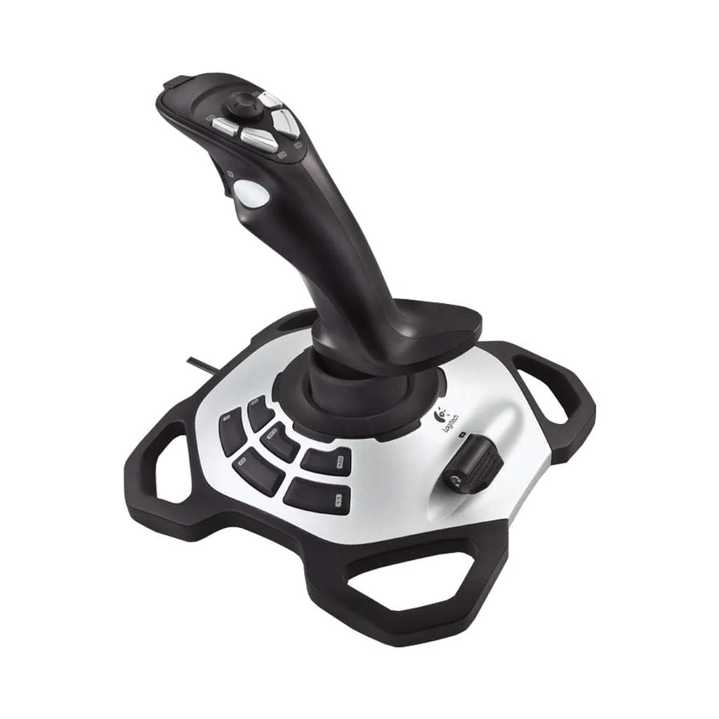 Logitech G Extreme 3D Pro Joystick, Drehknopf Rudersteuerung, 12 Programmierbare Tasten, 8-Wege Rundblickschalter, Stabiler Sockel, Schnellfeuerauslöser, USB-Anschluss, PC - Schwarz/Silber - Image 5