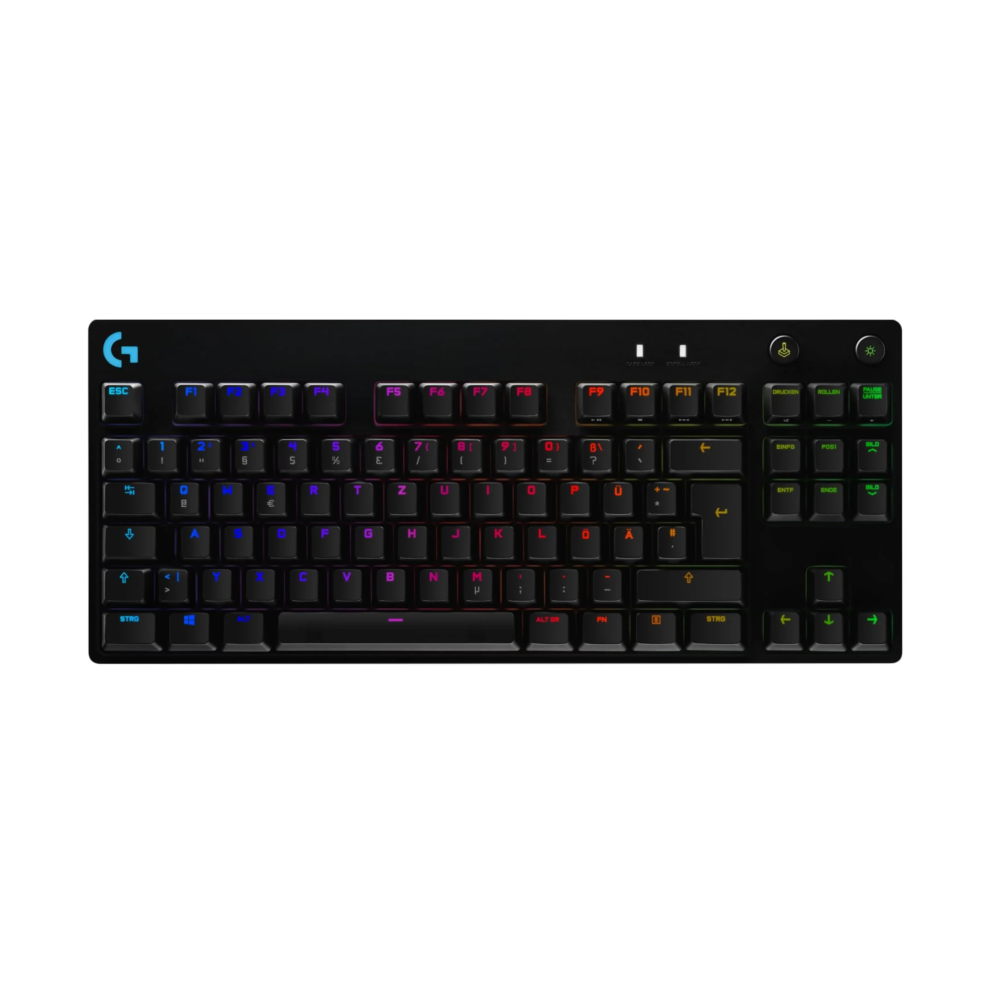 Logitech G PRO Mechanische Gaming-Tastatur – Portable Tenkeyless Design, abnehmbares Micro-USB-Kabel, GX Blue Clicky Switches, LIGHTSYNC RGB Backlit Keys, QWERTZ Deutsch, PC,Mac - Schwarz - Image 9