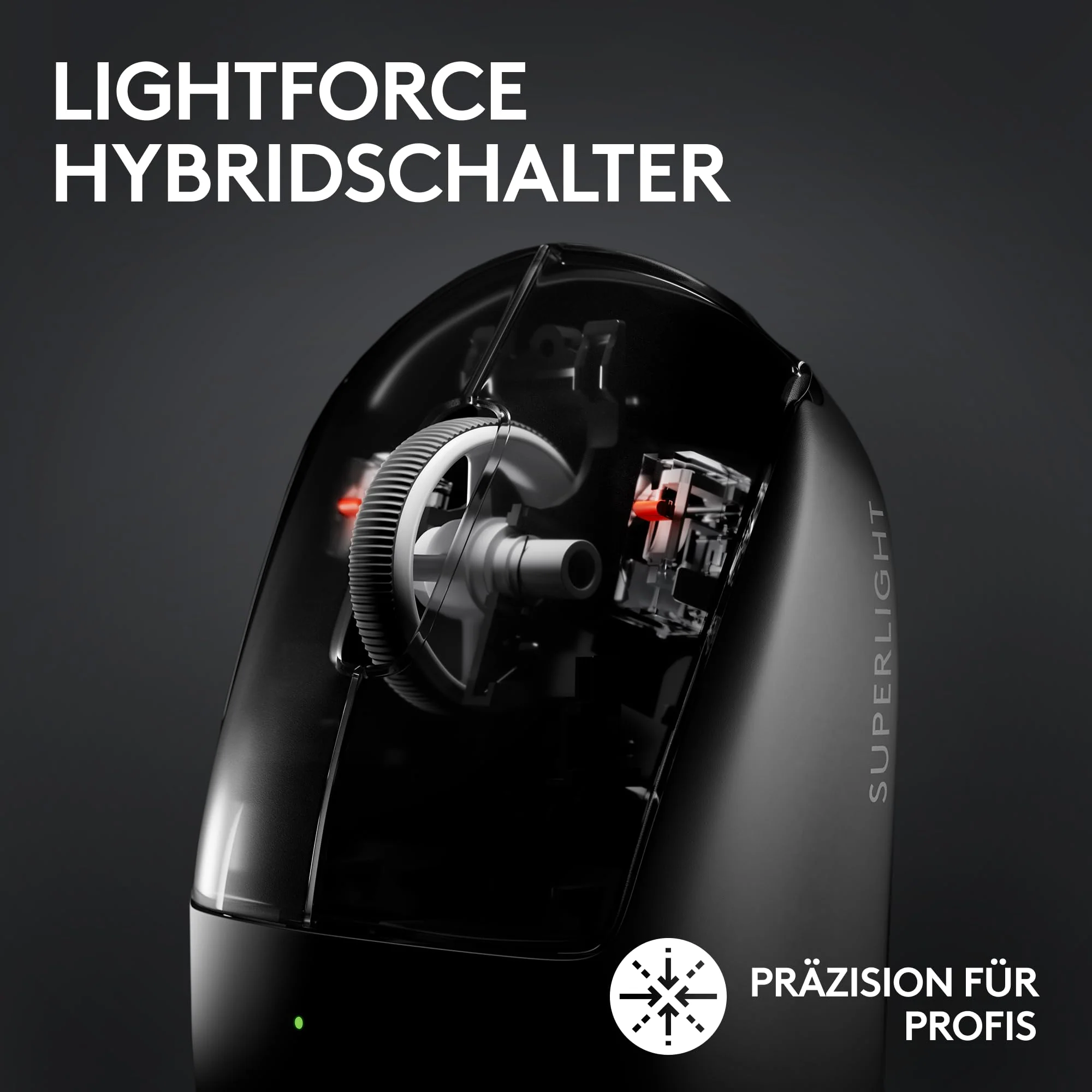 Logitech G PRO X SUPERLIGHT 2 LIGHTSPEED Kabellose Gaming-Maus, West Europa Verpackung, Lightweight, 60g, 8K-Abrufrate, 44K DPI, 5 programmierbare Tasten, USB-C, PC & Mac - Schwarz - Image 9