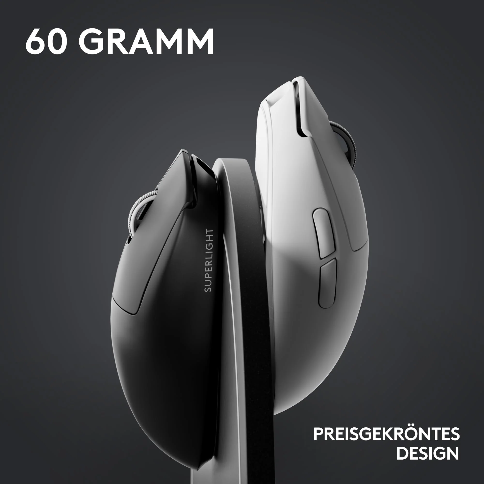 Logitech G PRO X SUPERLIGHT 2 LIGHTSPEED Kabellose Gaming-Maus, West Europa Verpackung, Lightweight, 60g, 8K-Abrufrate, 44K DPI, 5 programmierbare Tasten, USB-C, PC & Mac - Weiß - Image 6