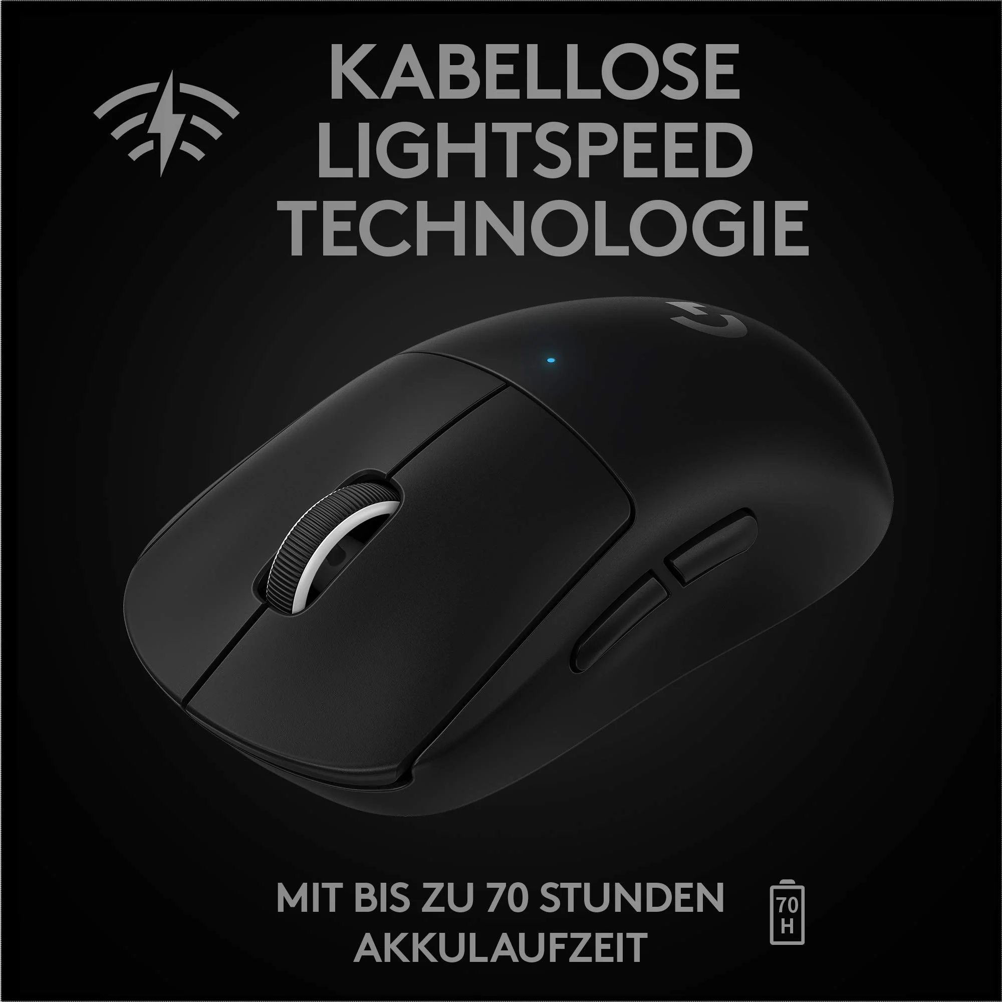 Logitech G PRO X SUPERLIGHT kabellose Gaming-Maus mit HERO 25K Sensor, Ultra-leicht mit 63g, 5 programmierbare Tasten, 70 Stunden Akkulaufzeit, PTFE-Füße ohne Zusatzstoffe, PC/Mac - Schwarz - Image 10