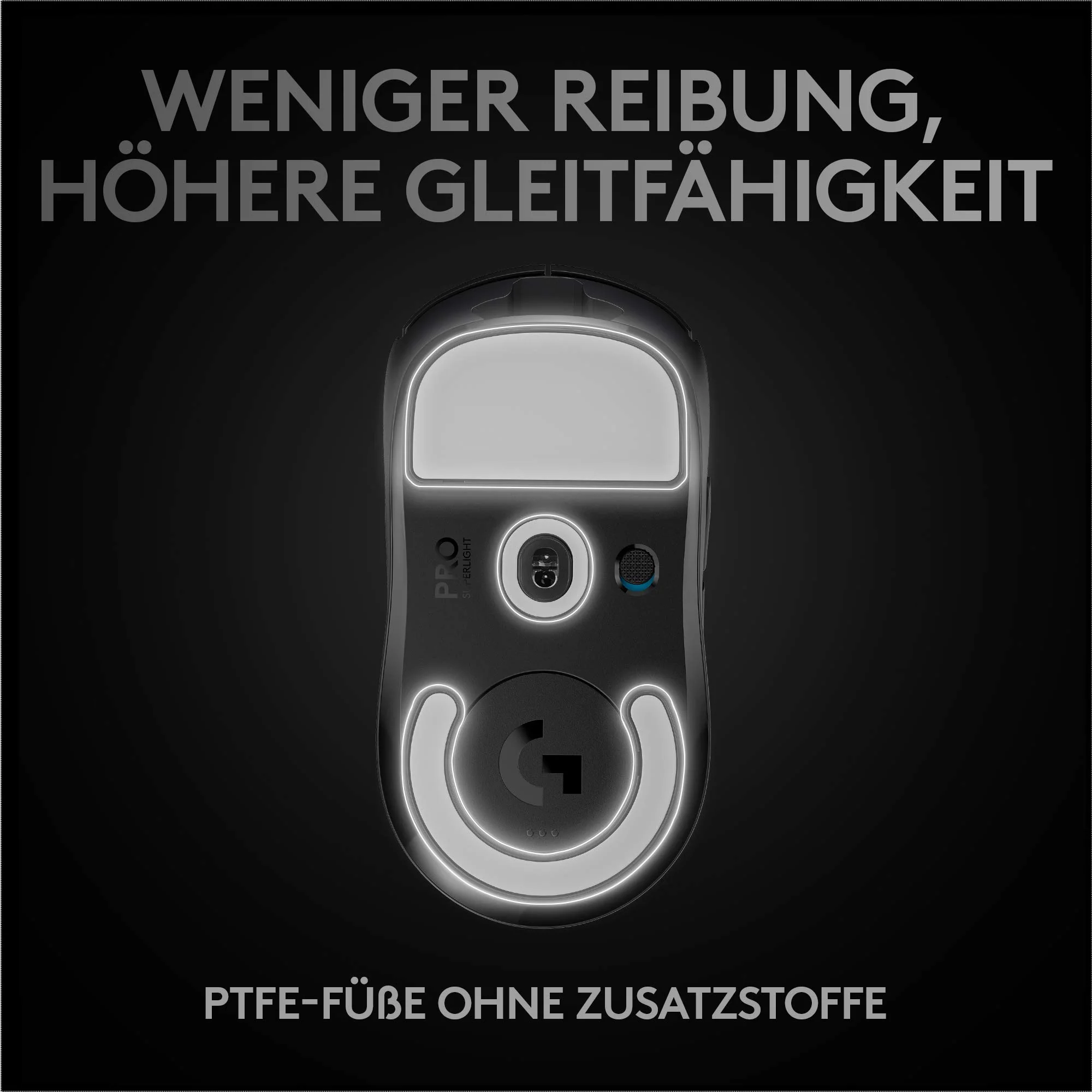 Logitech G PRO X SUPERLIGHT kabellose Gaming-Maus mit HERO 25K Sensor, Ultra-leicht mit 63g, 5 programmierbare Tasten, 70 Stunden Akkulaufzeit, PTFE-Füße ohne Zusatzstoffe, PC/Mac - Schwarz - Image 2