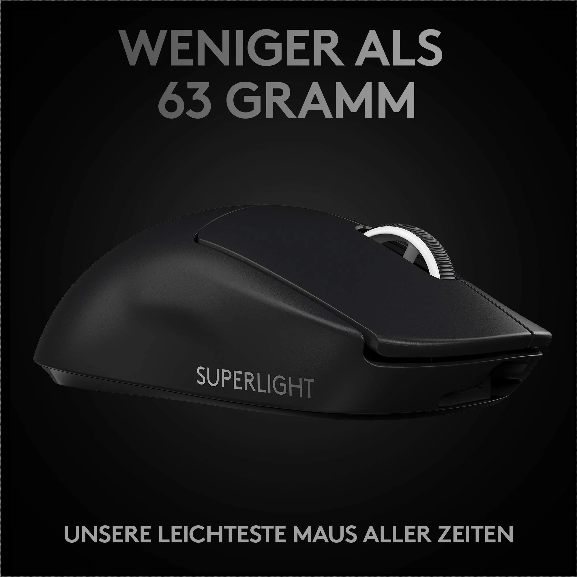 Logitech G PRO X SUPERLIGHT kabellose Gaming-Maus mit HERO 25K Sensor, Ultra-leicht mit 63g, 5 programmierbare Tasten, 70 Stunden Akkulaufzeit, PTFE-Füße ohne Zusatzstoffe, PC/Mac - Schwarz - Image 8