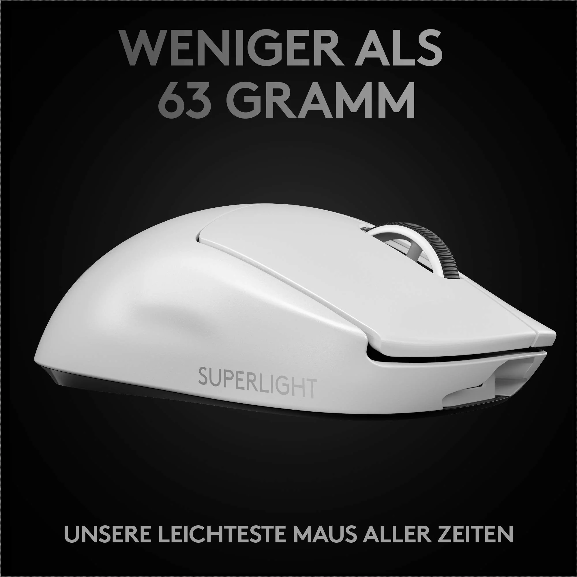 Logitech G PRO X SUPERLIGHT kabellose Gaming-Maus mit HERO 25K Sensor, Ultra-leicht mit 63g, 5 programmierbare Tasten, 70 Stunden Akkulaufzeit, PTFE-Füße ohne Zusatzstoffe, PC/Mac - Weiß - Image 5