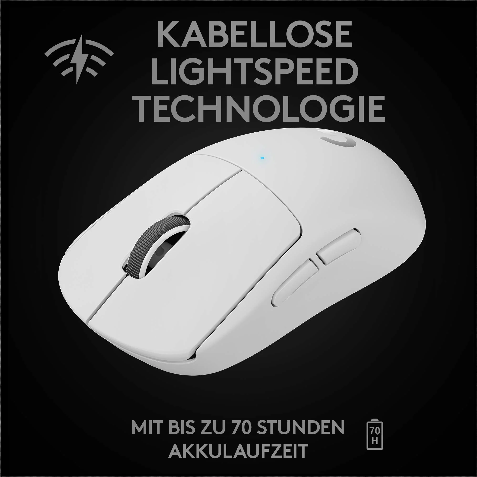 Logitech G PRO X SUPERLIGHT kabellose Gaming-Maus mit HERO 25K Sensor, Ultra-leicht mit 63g, 5 programmierbare Tasten, 70 Stunden Akkulaufzeit, PTFE-Füße ohne Zusatzstoffe, PC/Mac - Weiß - Image 9