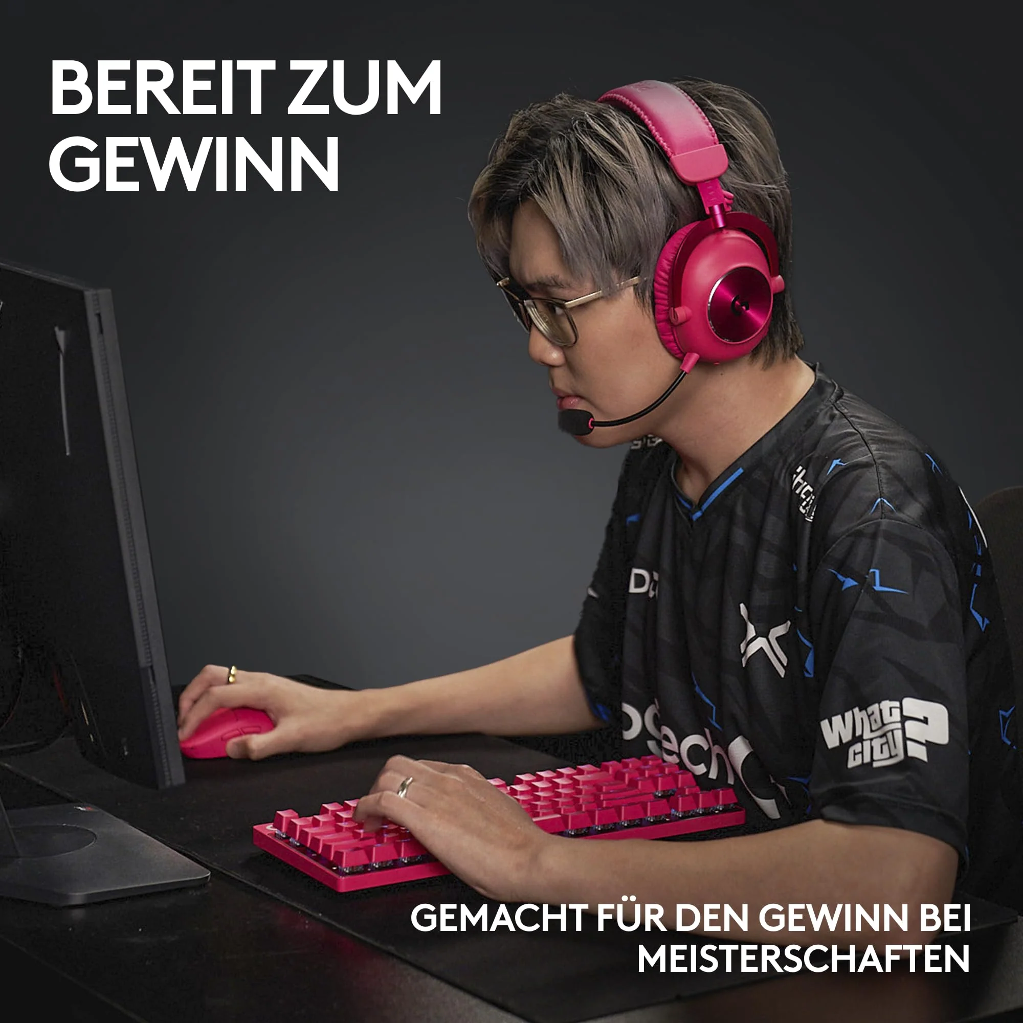 Logitech G PRO X TKL LIGHTSPEED kabellose Gaming-Tastatur, ultramobiles Design ohne Ziffernblock, LIGHTSYNC RGB, PBT-Tastenkappen, Tactile Switches (GX Brown), QWERTZ Deutsches, PC - Magenta - Image 3