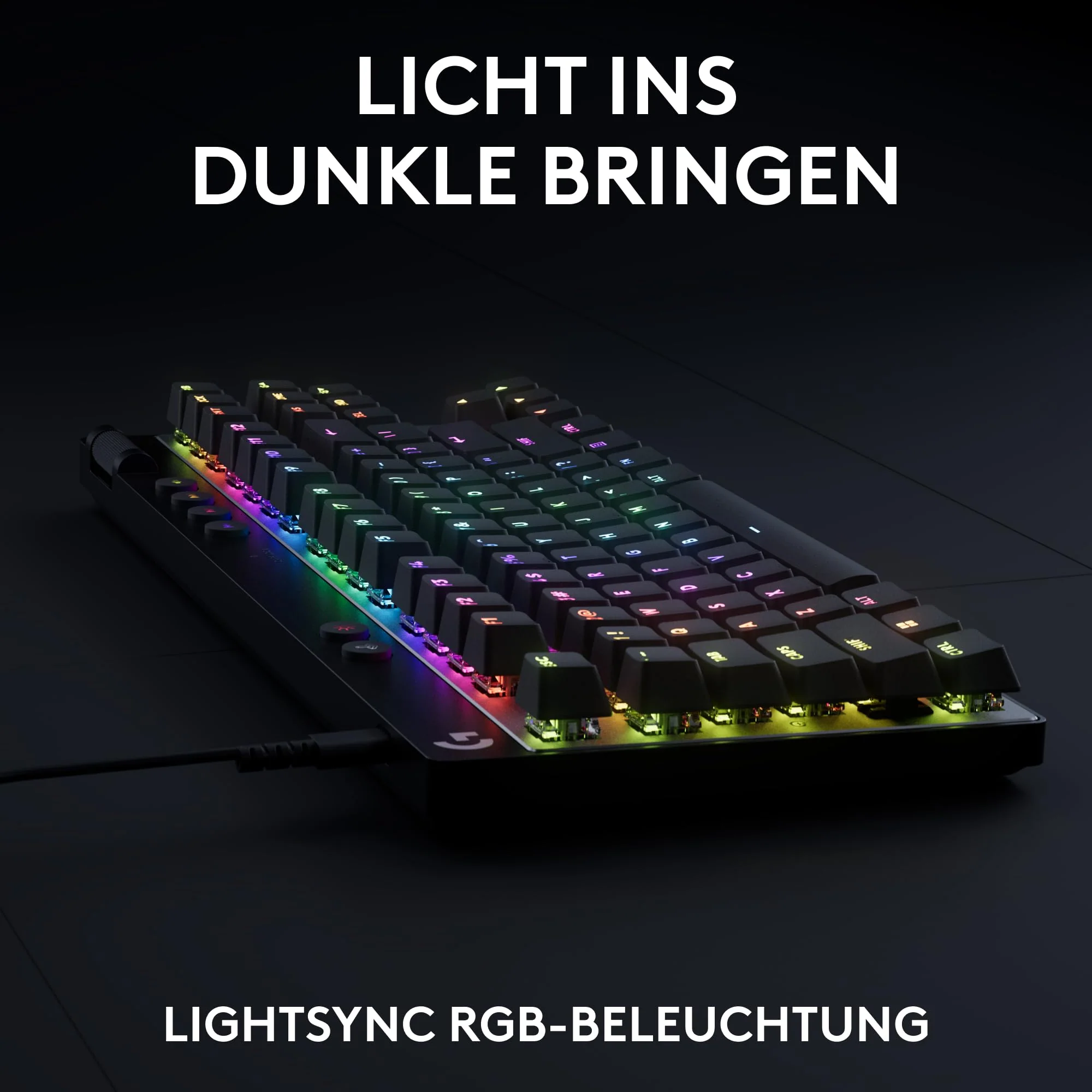 Logitech G PRO X TKL Rapid Tenkeyless kabelgebundene Gaming Tastatur mit magnetischen Analogschaltern, Rapid Trigger-Modus, einstellbarem Auslöser und anpassbarer RGB-Beleuchtung, QWERTZ DE - Schwarz - Image 3
