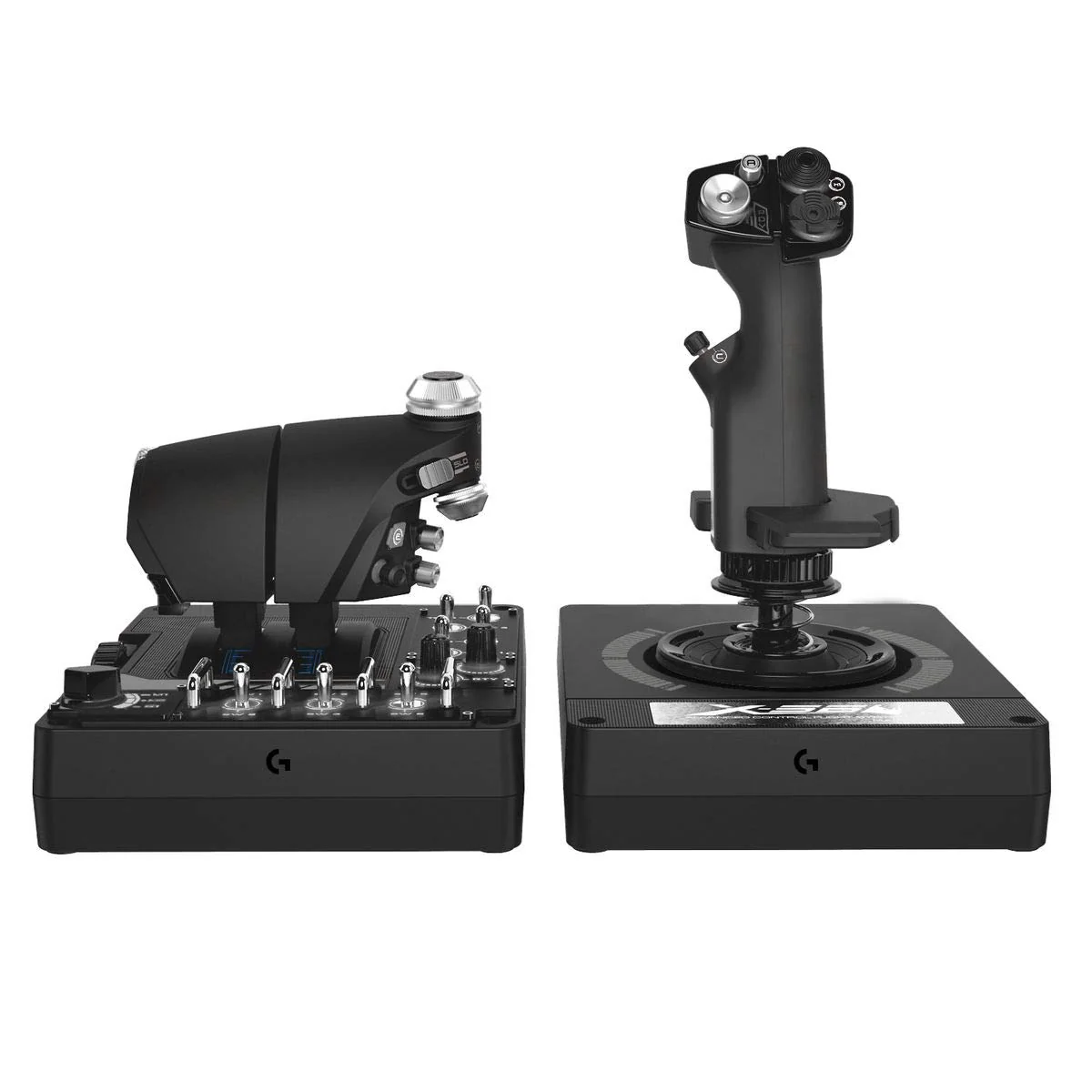 Logitech G X56 H.O.T.A.S. Schubregler & Stick-Controller für Weltraum-Simulationen, 6 Freiheitsgrade, 4 Federoptionen, +189 Programmierbare Befehle, RGB-Beleuchtung, 2x USB-Anschluss, PC - Schwarz - Image 3