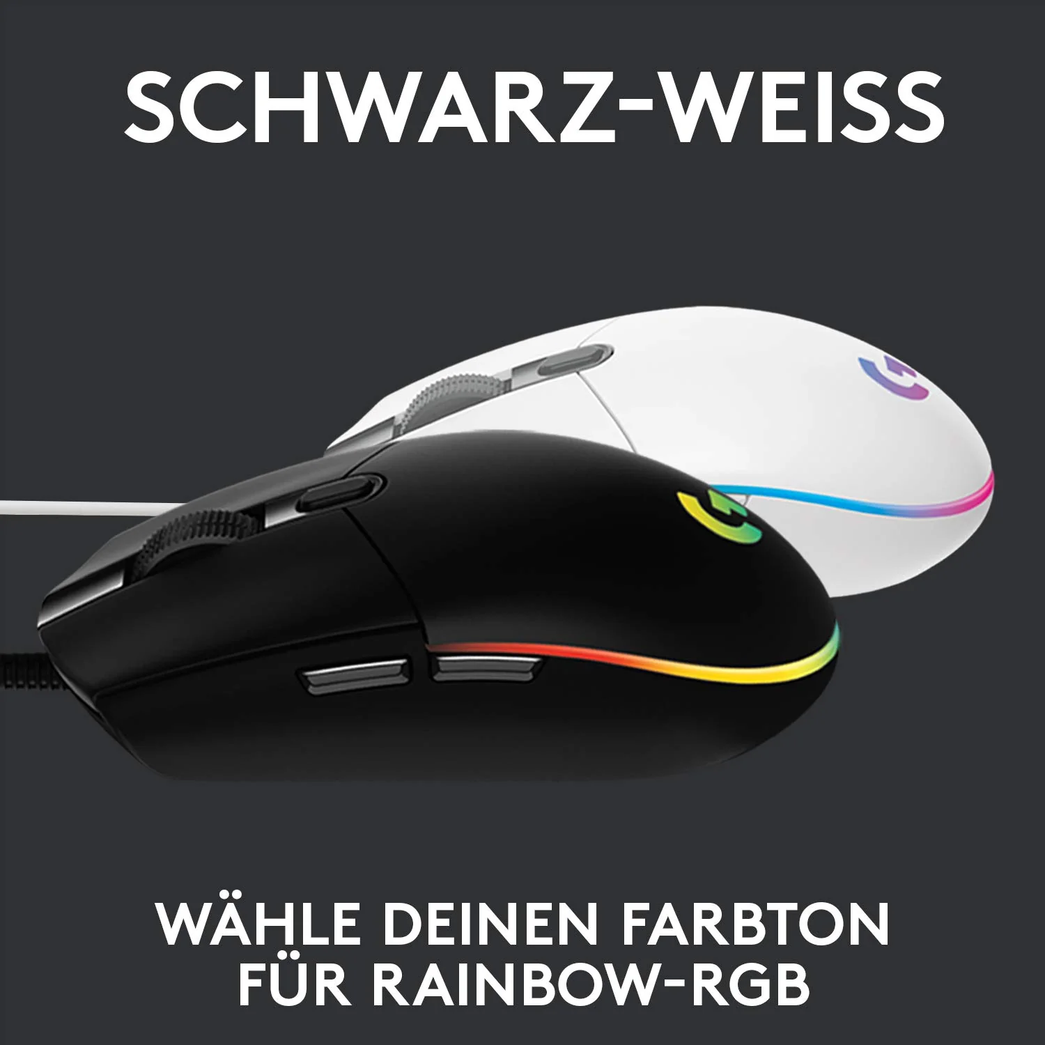 Logitech G203 Gaming-Maus mit anpassbarer LIGHTSYNC RGB-Beleuchtung, 6 programmierbare Tasten, spieletauglicher Sensor, Abtastung mit 8.000 DPI, Geringes Gewicht - Schwarz - Image 11