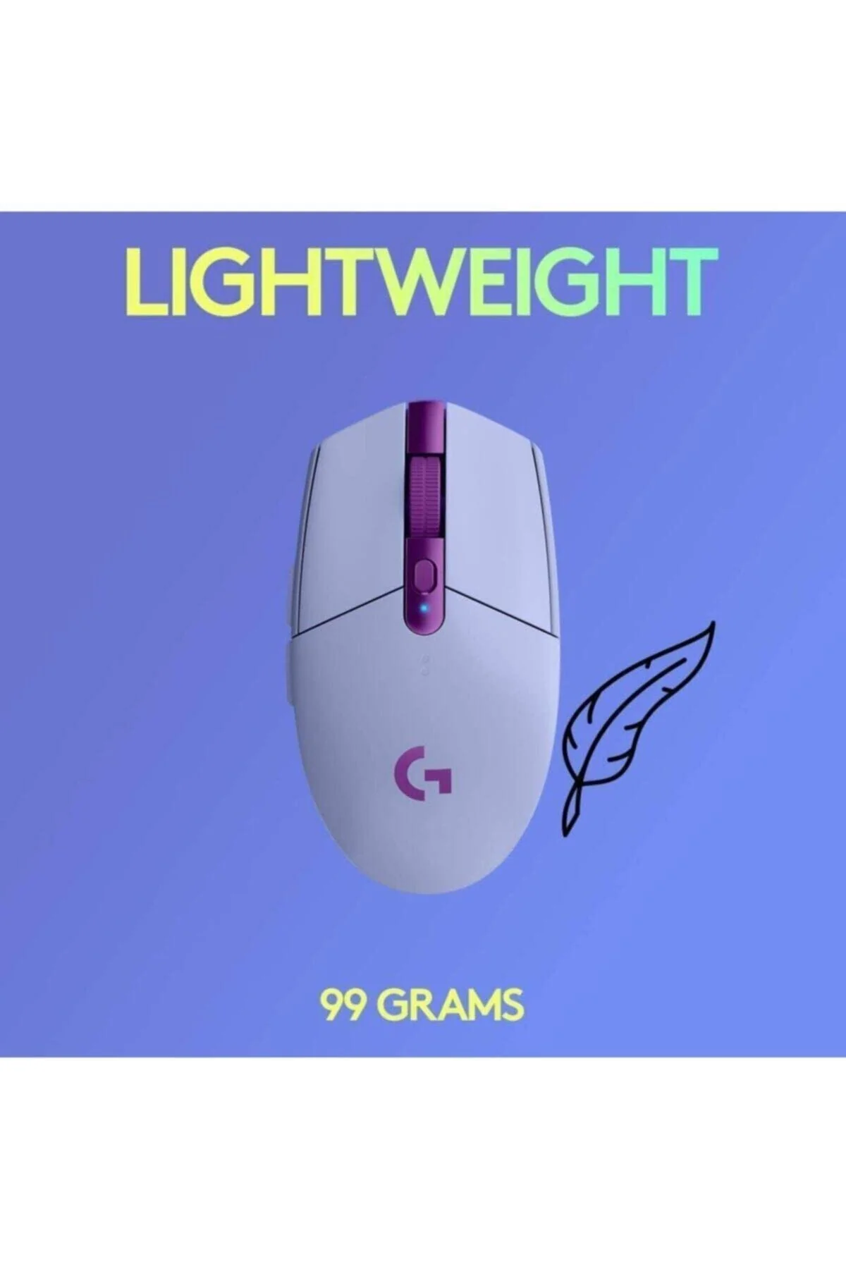 Logitech G305 LIGHTSPEED kabellose Gaming-Maus mit HERO 12K DPI Sensor, Wireless Verbindung, 6 programmierbare Tasten, 250 Stunden Akkulaufzeit, Leichtgewicht, PC/Mac - Lila - Image 3