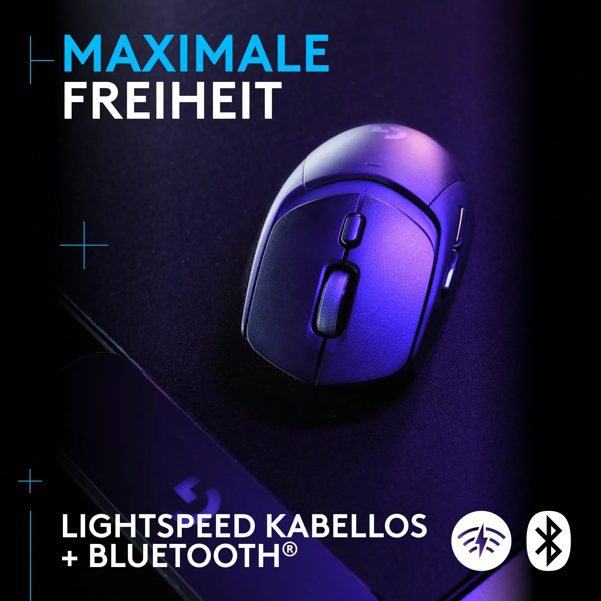 Logitech G309 LIGHTSPEED kabellose Gaming-Maus, leicht, LIGHTFORCE-Hybridschalter, HERO 25K-Sensor, über 300 Stunden Akkulaufzeit mit AA-Batterie, 6 programmierbare Tasten, PC und Mac - Schwarz - Image 10