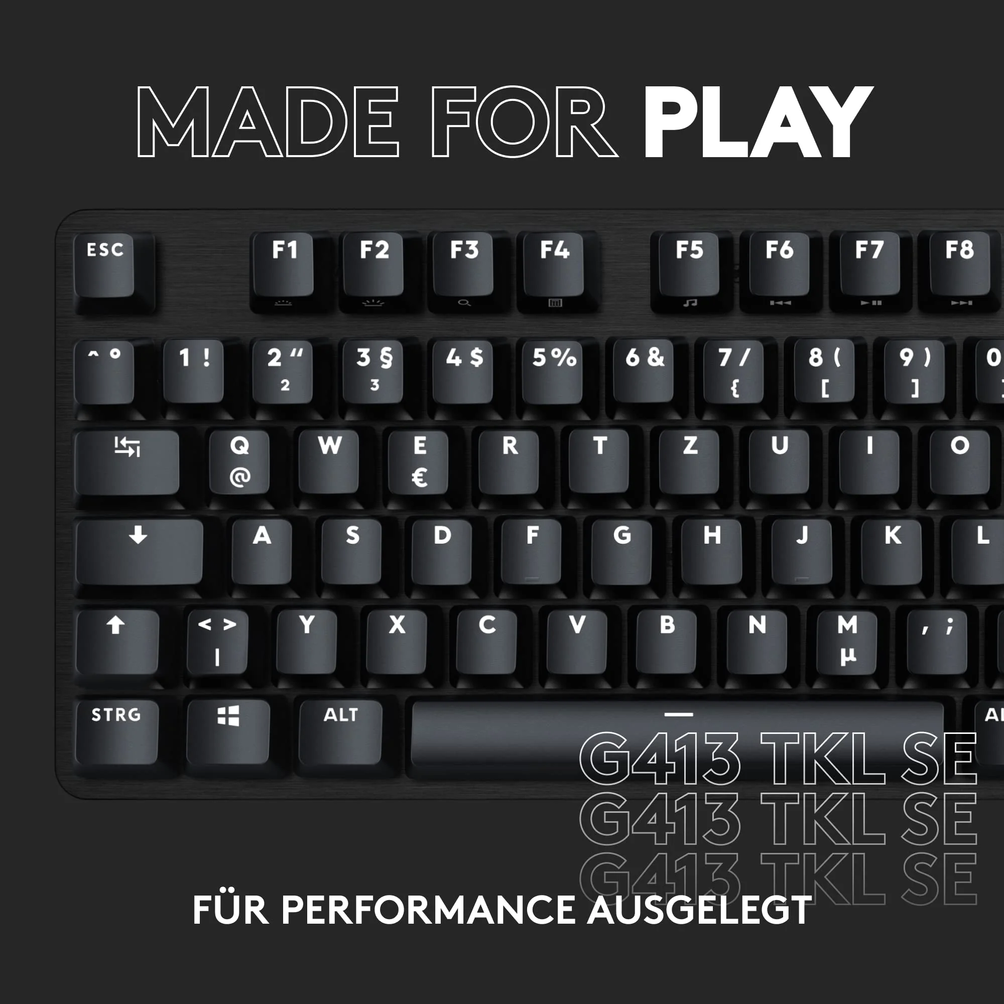 Logitech G413 TKL SE Mechanische Gaming-Tastatur - Mit Hintergrundbeleuchtung und taktilen mechanischen Schaltern, Anti-Ghosting, Kompatibel mit Windows, macOS, Deutsches QWERTZ-Layout - Schwarz - Image 5